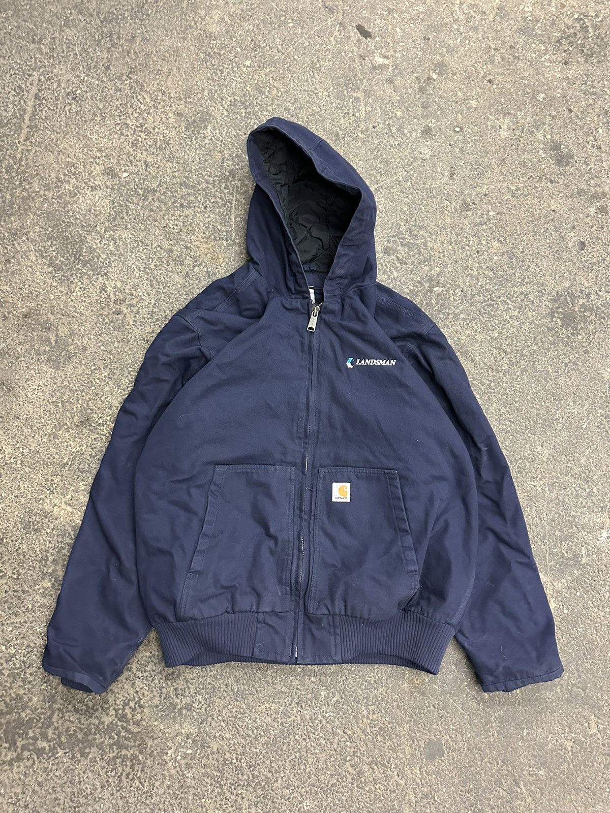 Carhartt × Vintage Carhartt hooded blue jacket Size US XL / EU 56 / 4 - 2 Thumbnail