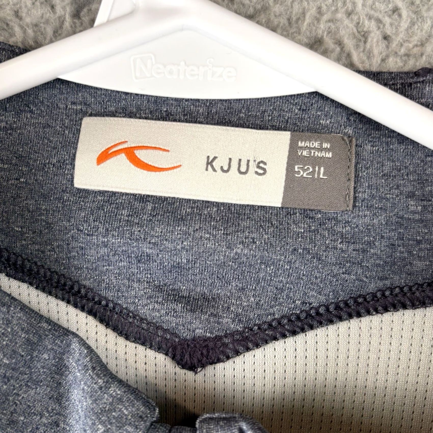 KJUS KJUS Pullover Shirt Mens Large Heather Navy Keano 1/4 Zip Lightweight Moisture Wicking UV Golf Hiking Size US L / EU 52-54 / 3 - 3 Thumbnail
