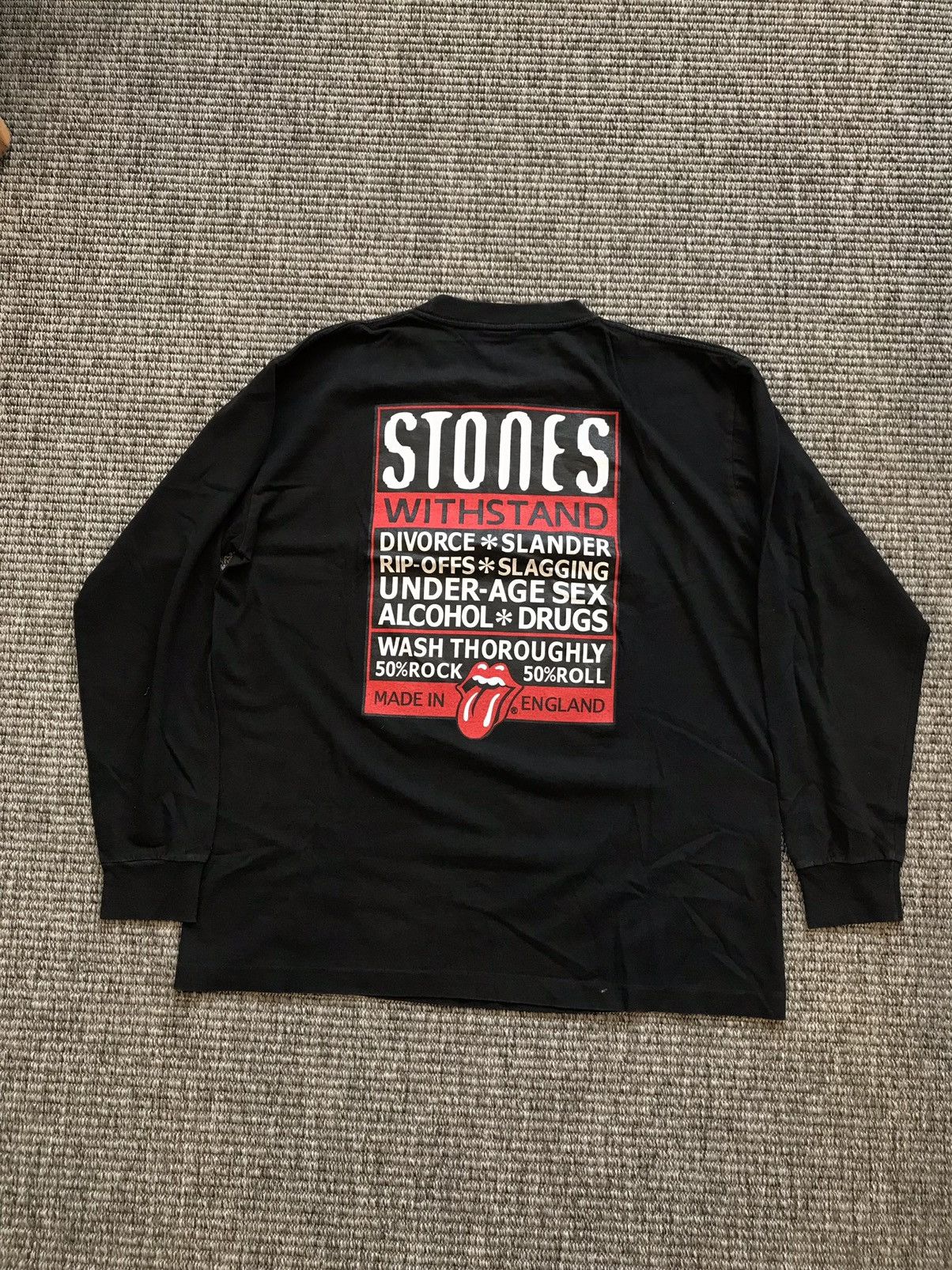 image of Band Tees x The Rolling Stones Vintage The Rolling Stones in Black, Men's (Size XL)