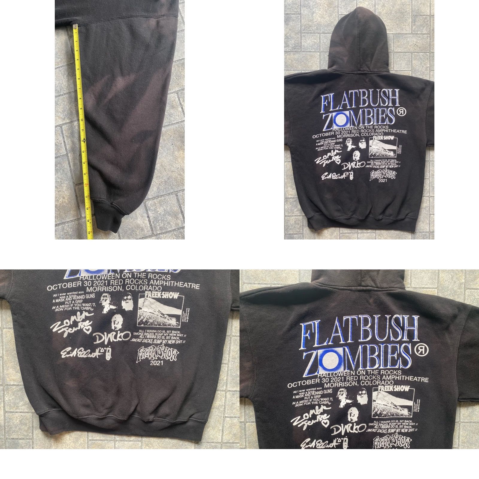 Vintage Flatbush Zombies Hoodie Mens Medium Black Halloween Freek Show 2021 On The Rocks Flatbush Zombies Size US M / EU 48-50 / 2 - 10 Thumbnail