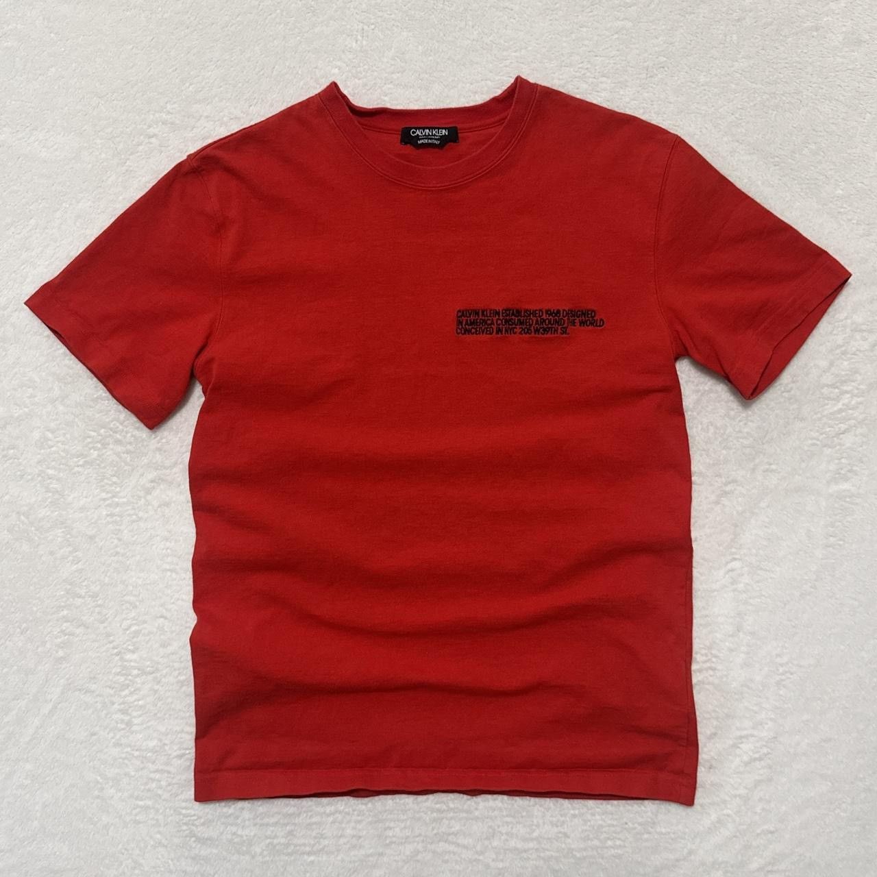 Calvin Klein 205W39NYC Calvin Klein 205W39NYC Red Tee | Made in Italy Size US L / EU 52-54 / 3 - 1 Thumbnail