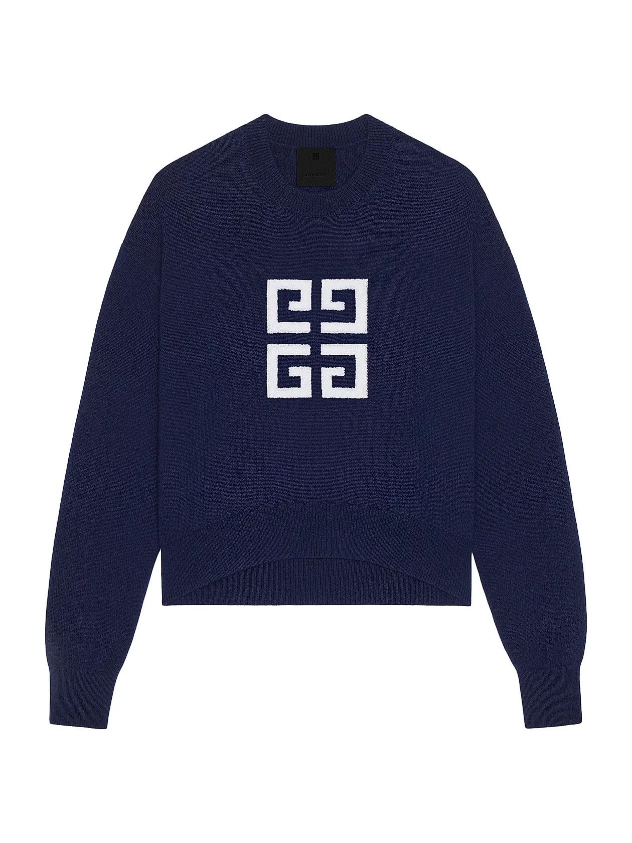 Givenchy o1srvl11e0725 4G Sweater in Cashmere in Navy Blue Size S / US 4 / IT 40 - 1 Thumbnail