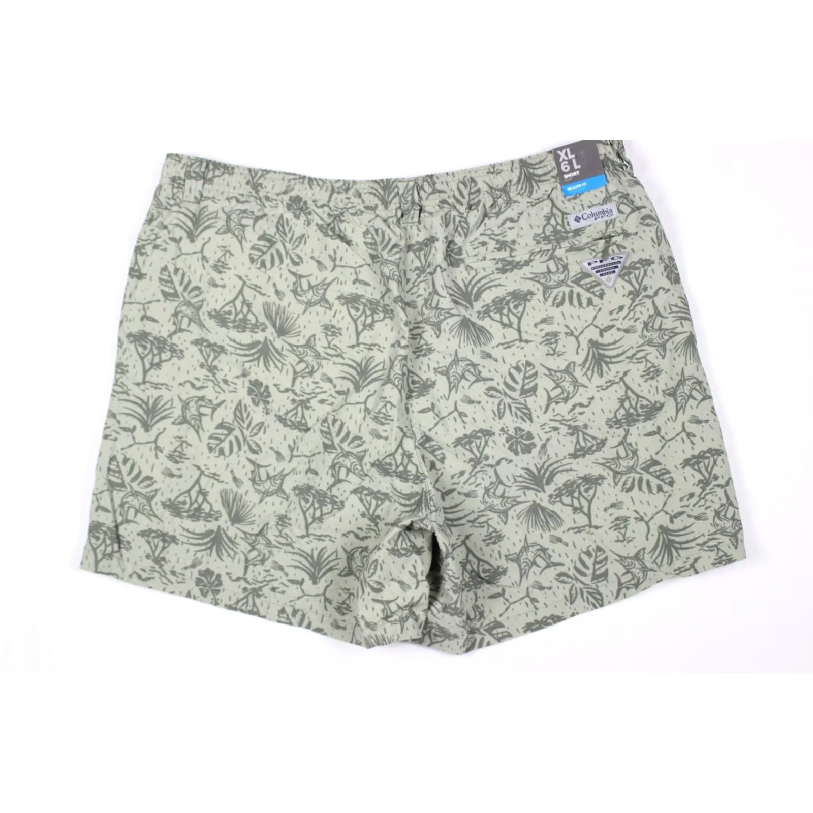 Vintage Columbia PFG Men's Super Backcast II Water Shorts XL Green Sailfish 382 Floral Size US 36 / EU 52 - 2 Thumbnail