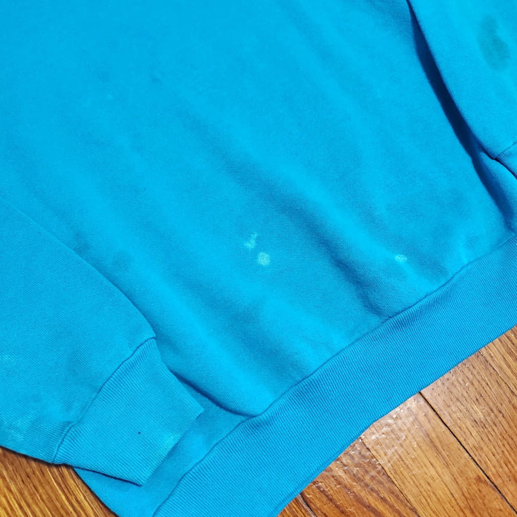 Tultex VINTAGE Tultex Sweatshirt Shirt Men M Blue 80s 90s Logo Stained Heavyweight Fleece Pullover Crew Neck Long Sleeve USA Made Size US M / EU 48-50 / 2 - 4 Thumbnail