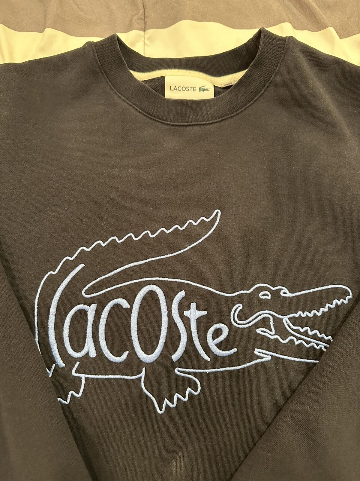 Lacoste Navy Lacoste Crewneck With Crocodile Design Size US M / EU 48-50 / 2 - 2 Thumbnail