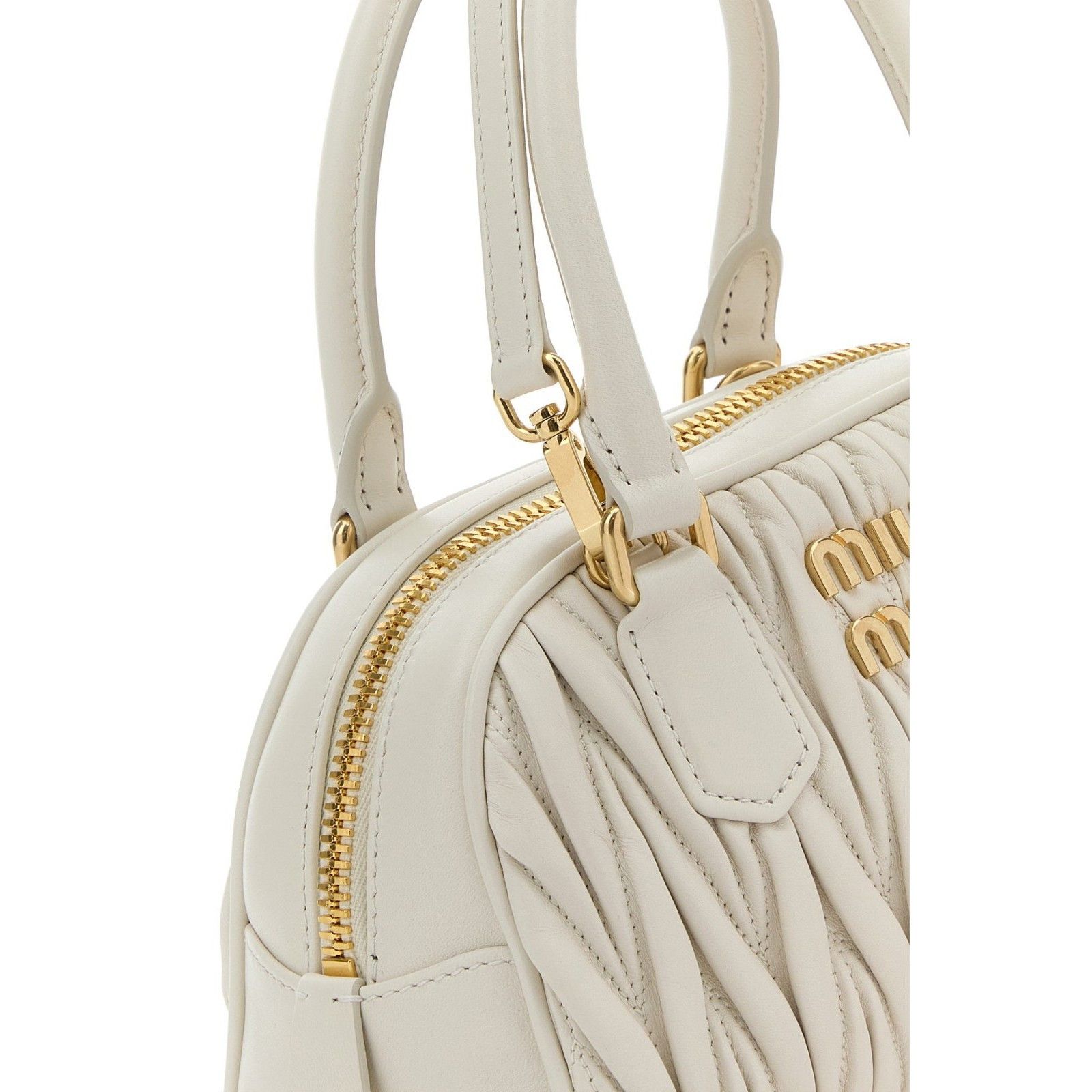 Miu Miu MIU MIU Arcadie $3150 White Nappa Leather Top Handle Bag New Size ONE SIZE - 4 Thumbnail