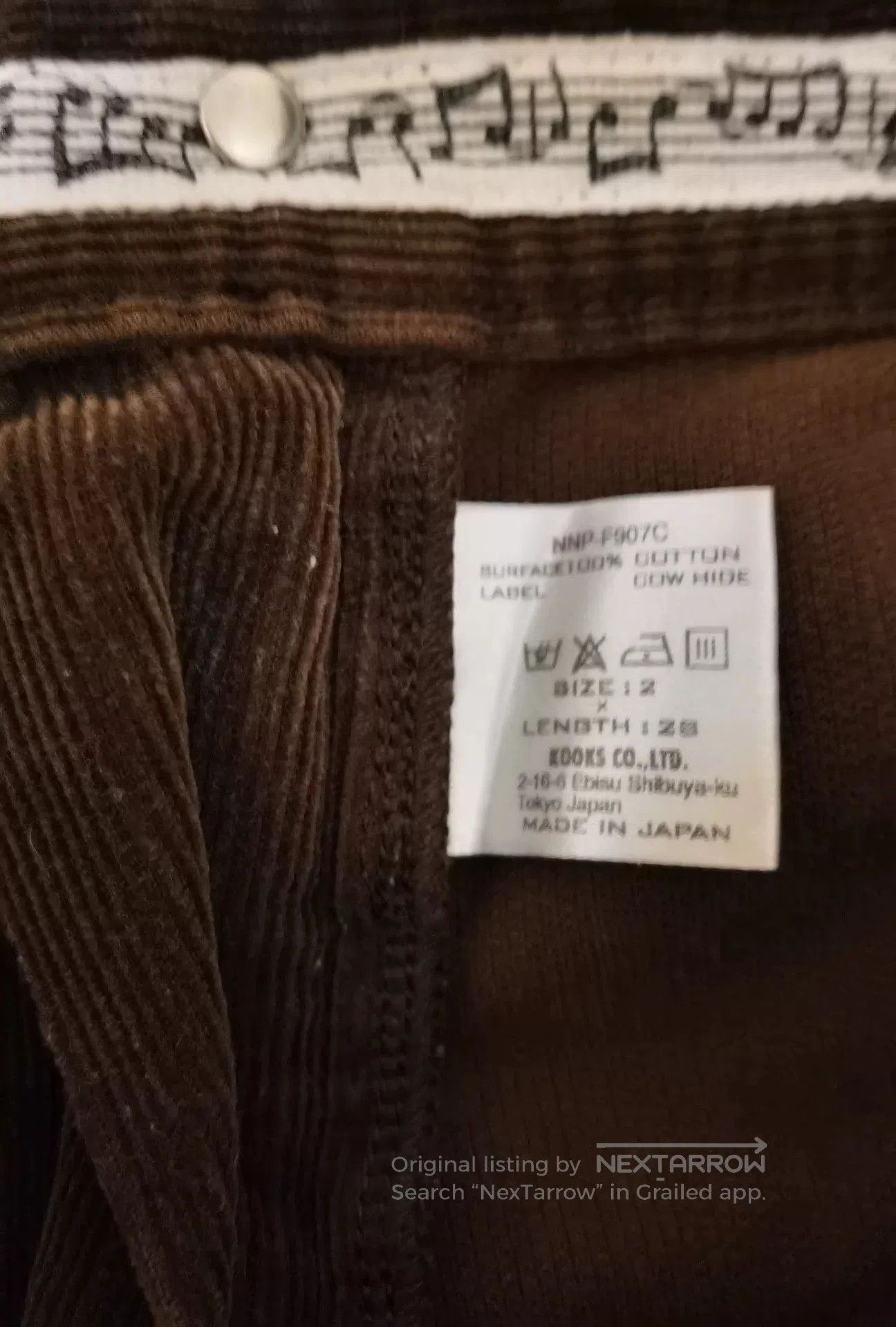 Number (N)ine Number (n)ine Brown Corduroy Pants. Size US 28 / EU 44 - 3 Thumbnail