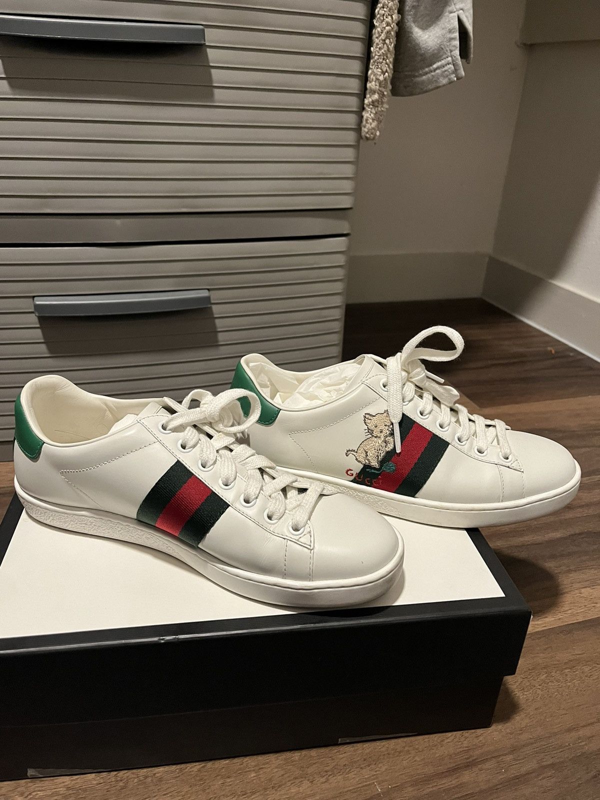 Gucci Gucci ace trainers cat and pig Size US 7 / IT 37 - 1 Thumbnail