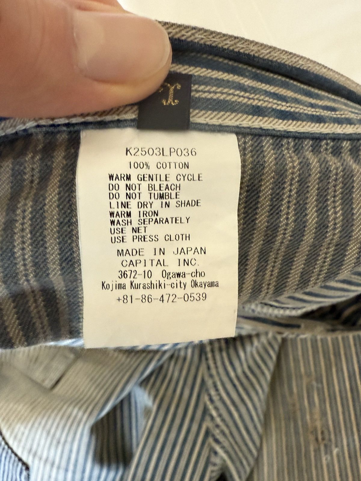 Kapital Kapital Hickoree Fatigue Baggy Pants Size US 33 - 10 Thumbnail