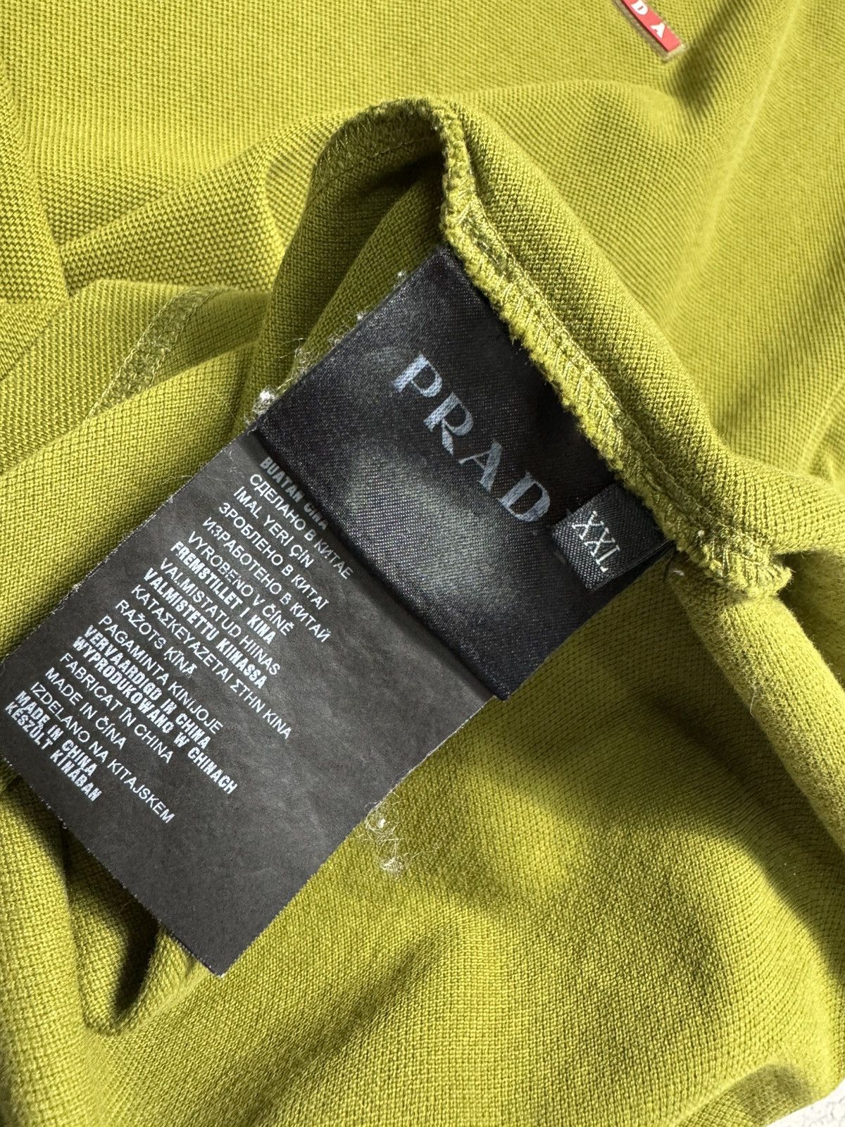 Prada Prada Red Tab Green Luxury Polo Shirt Size US XXL / EU 58 / 5 - 8 Thumbnail