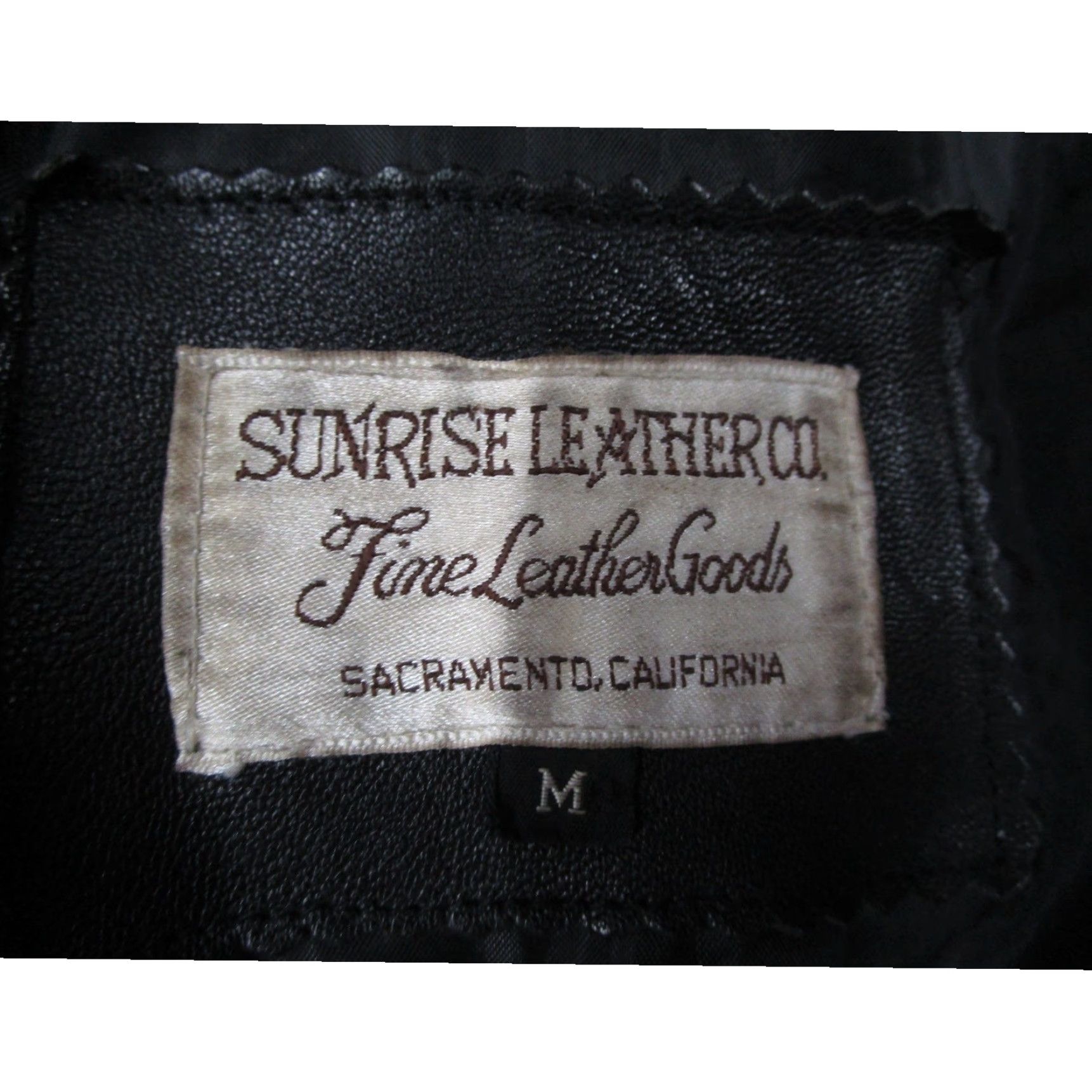 CO VINTAGE Sunrise Leather Co Jacket Women M Black Leather Biker 80s 90s Casual Womens Size M / US 6-8 / IT 42-44 - 3 Thumbnail