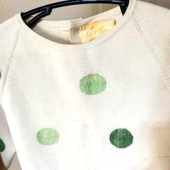 Vintage Cisa Vintage 100% pure Wool Made in Italy Polka Dot Long Sle Size XL / US 12-14 / IT 48-50 - 3 Thumbnail