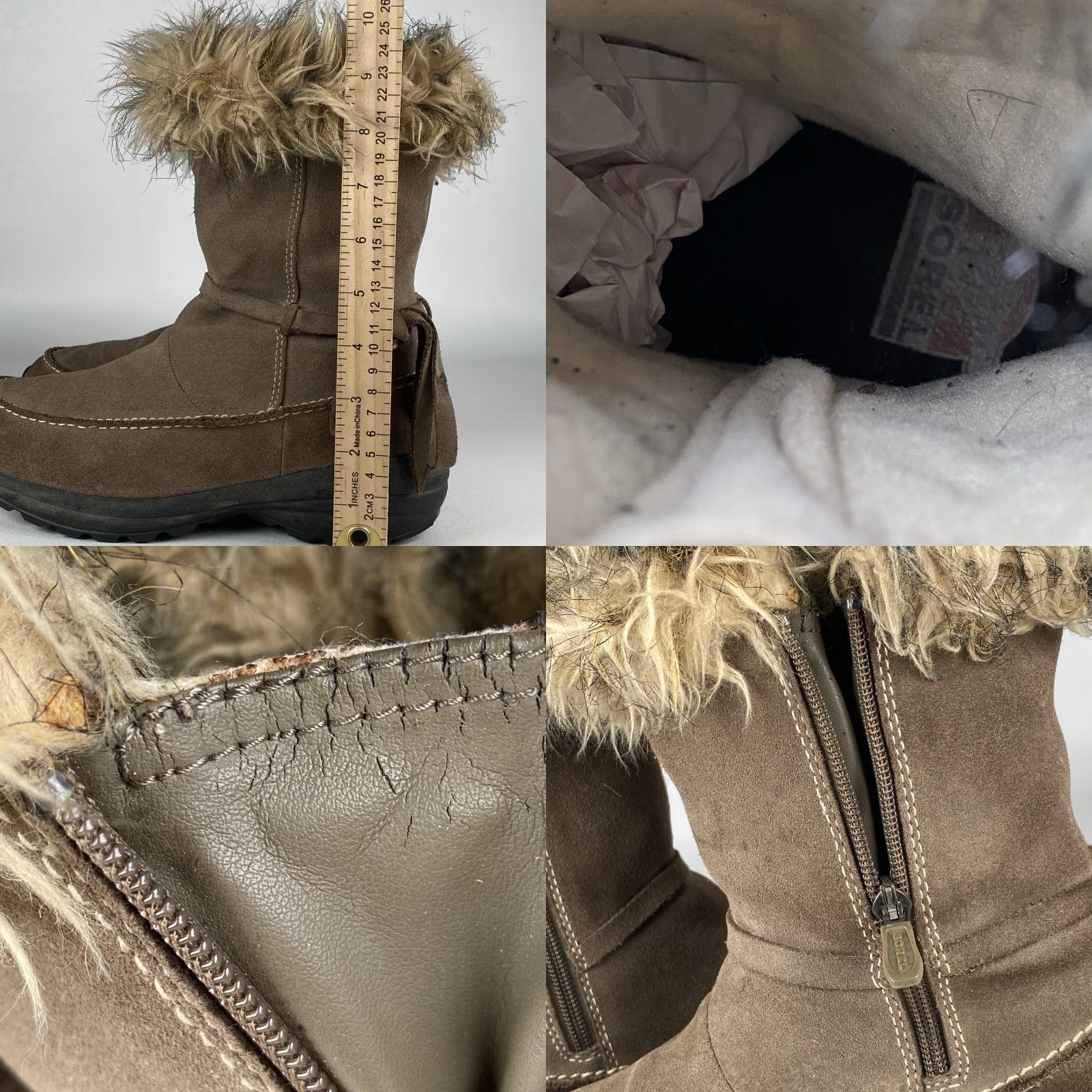 SOREL SOREL Northern Lite Tall Boots Women Brown Suede Leather Faux Fur Winter Boots Mid-Calf Size US 7 / IT 37 - 9 Thumbnail