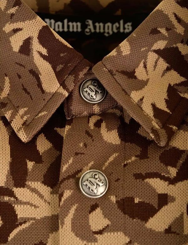 Palm Angels o1s22i1n1224 Camouflage Track Over Shirt in Brown Size US XL / EU 56 / 4 - 4 Thumbnail