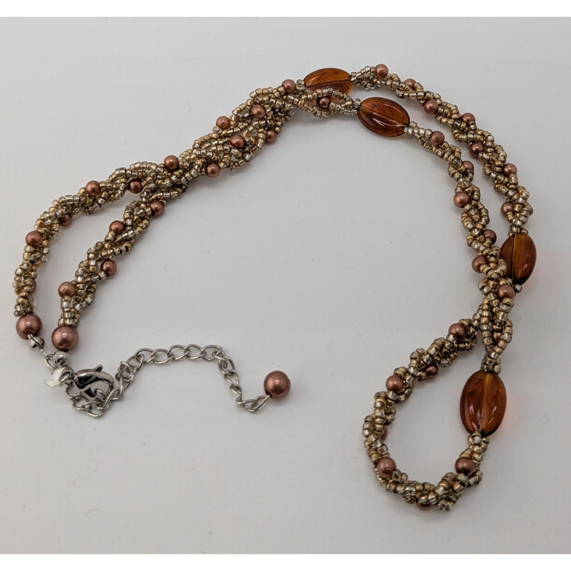 Other Bohemian Braided Glass Beaded Necklace With Twisted Design Size ONE SIZE - 6 Thumbnail