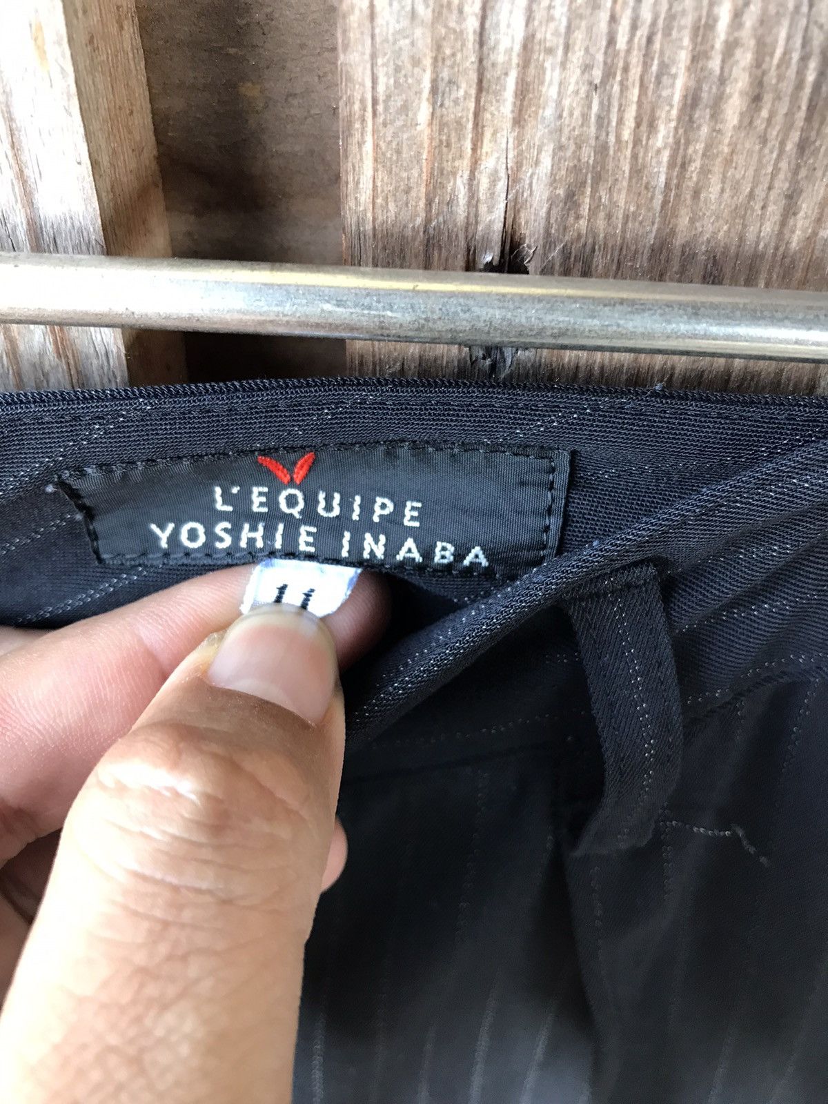 yoshie inaba Vtg 90s L'equippe Yoshie Inaba Stripe Pant Size 29" - 9 Thumbnail