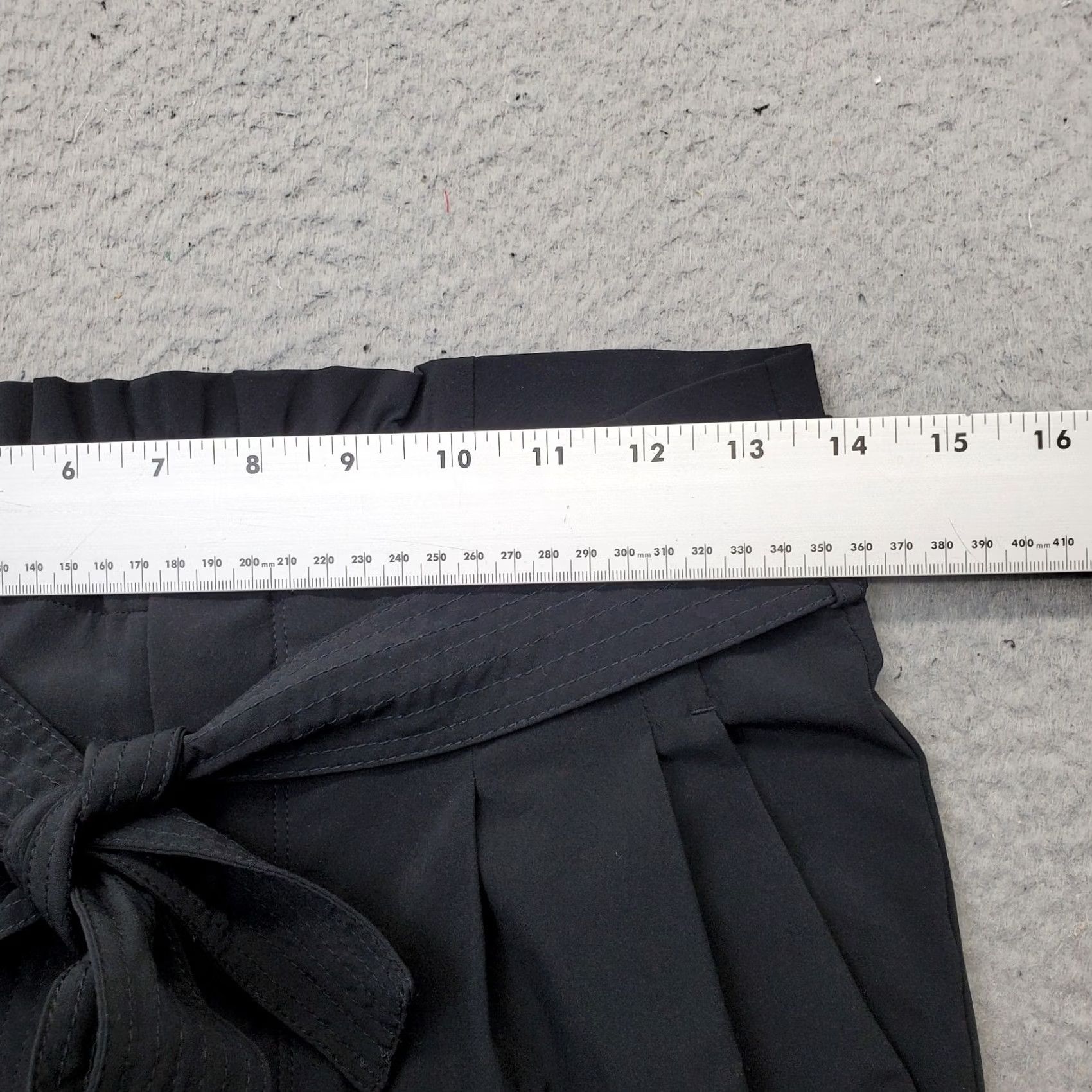 Athleta Athleta Pants II Womens 2 Black Pleated Comfort Stretch Belted Waist Size 26" / US 2 / IT 38 - 6 Thumbnail
