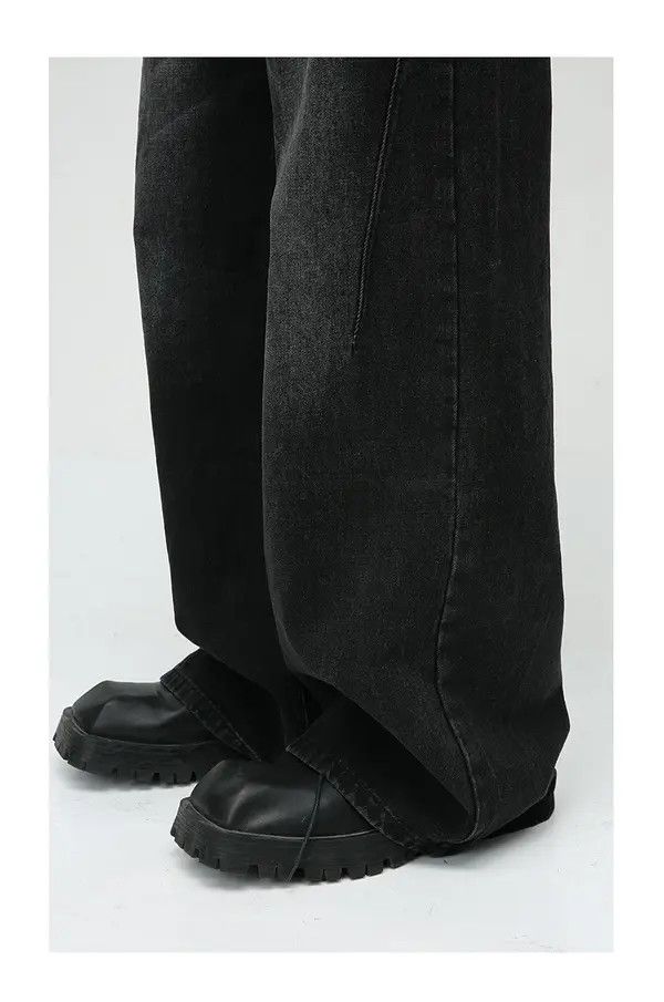 Japanese Brand Kagawa x Miho Black distressed vintage washed straight jeans Size US 32 / EU 48 - 5 Thumbnail