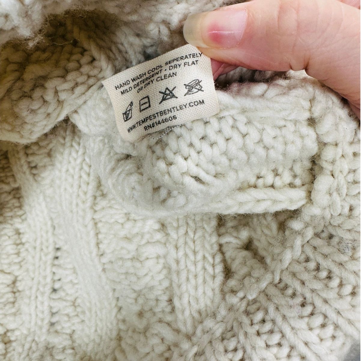 Other Tempest & Bentley Cream Chunky Wool Long Sleeve Sweater M Size M / US 6-8 / IT 42-44 - 11 Thumbnail