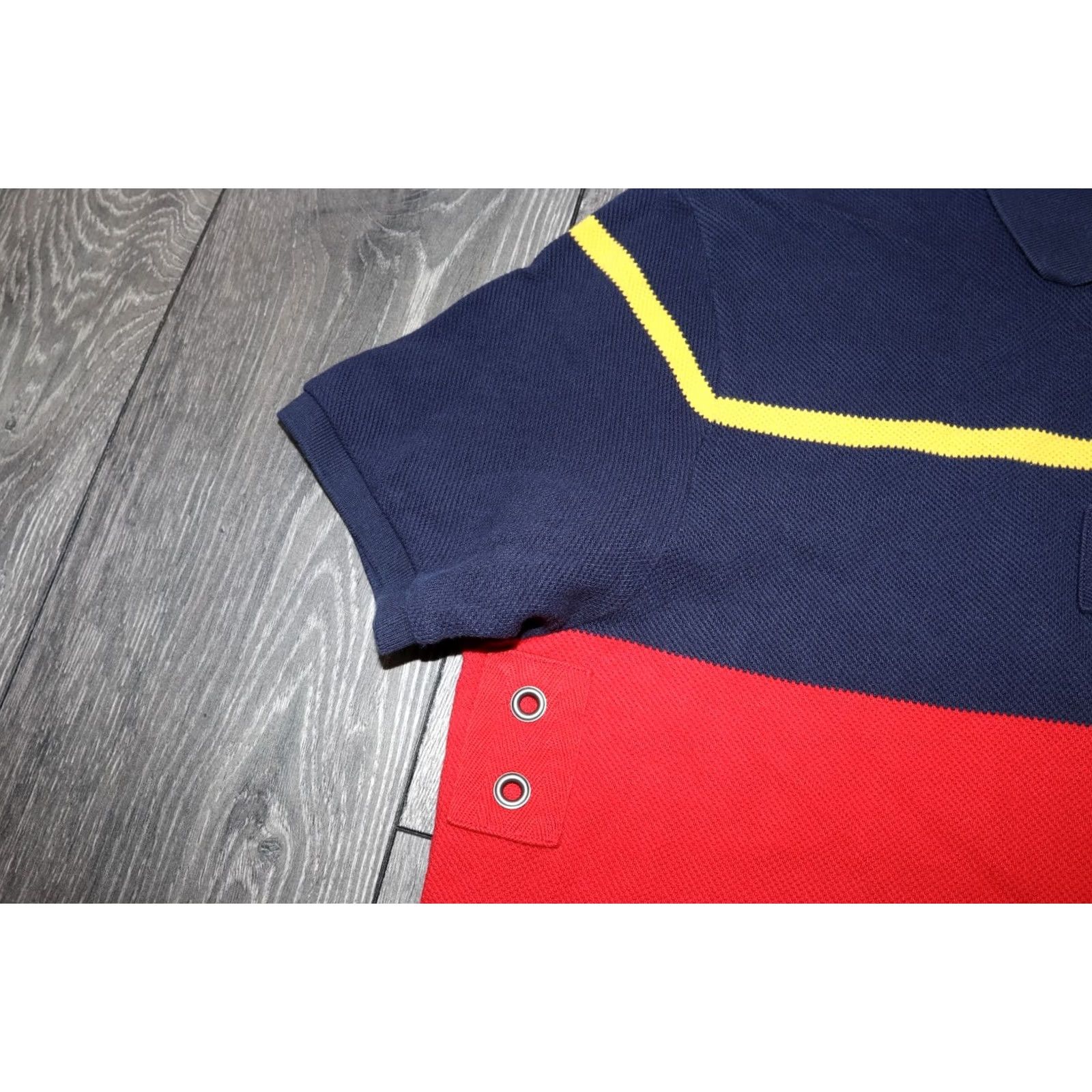 Polo Ralph Lauren Polo Ralph Lauren Polo Shirt Mens Large Blue Red Logo Vented Golf Cotton Striped Shirt Mens Size US L / EU 52-54 / 3 - 2 Thumbnail