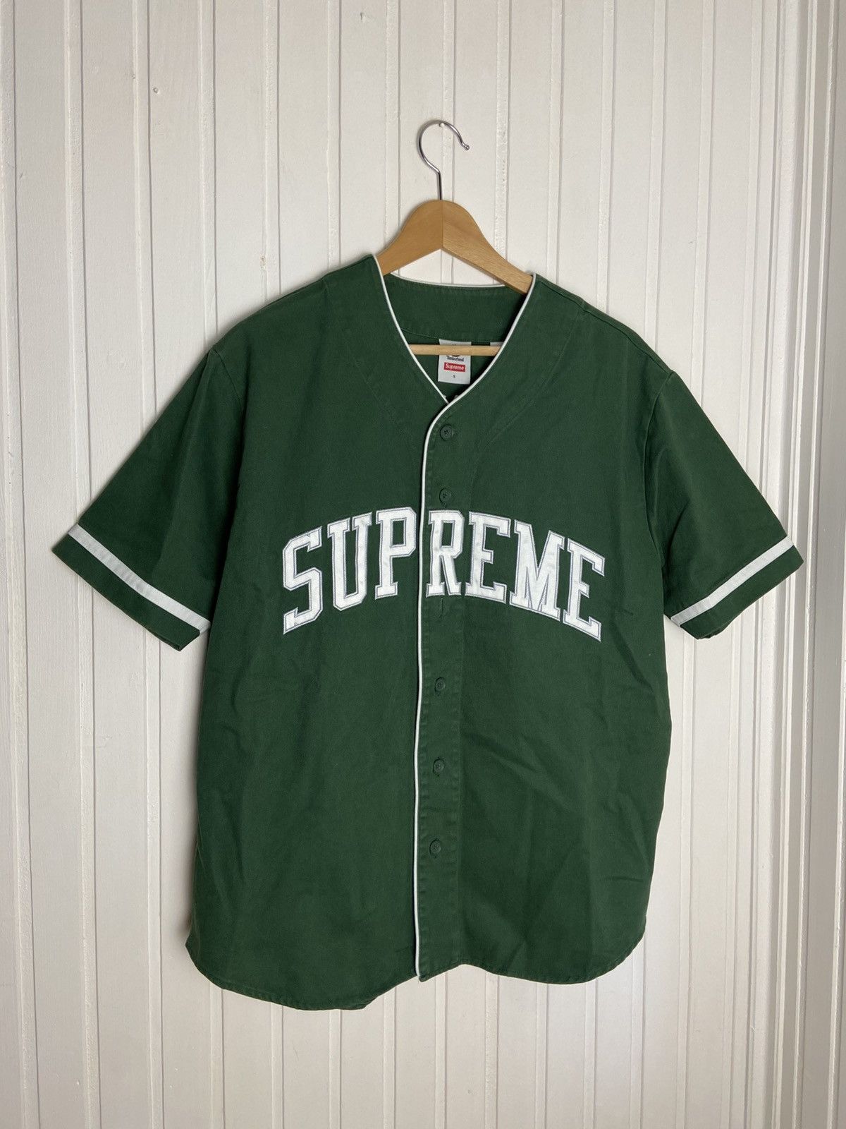 Supreme Used Supreme Timberland Baseball Jersey Green Size S Size US S / EU 44-46 / 1 - 1 Thumbnail