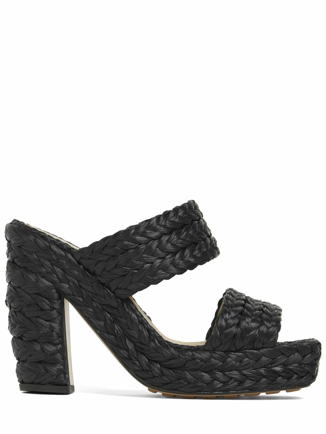 Bottega Veneta o1y0725 Straw Mules in Black Size US 7 / IT 37 - 1 Thumbnail