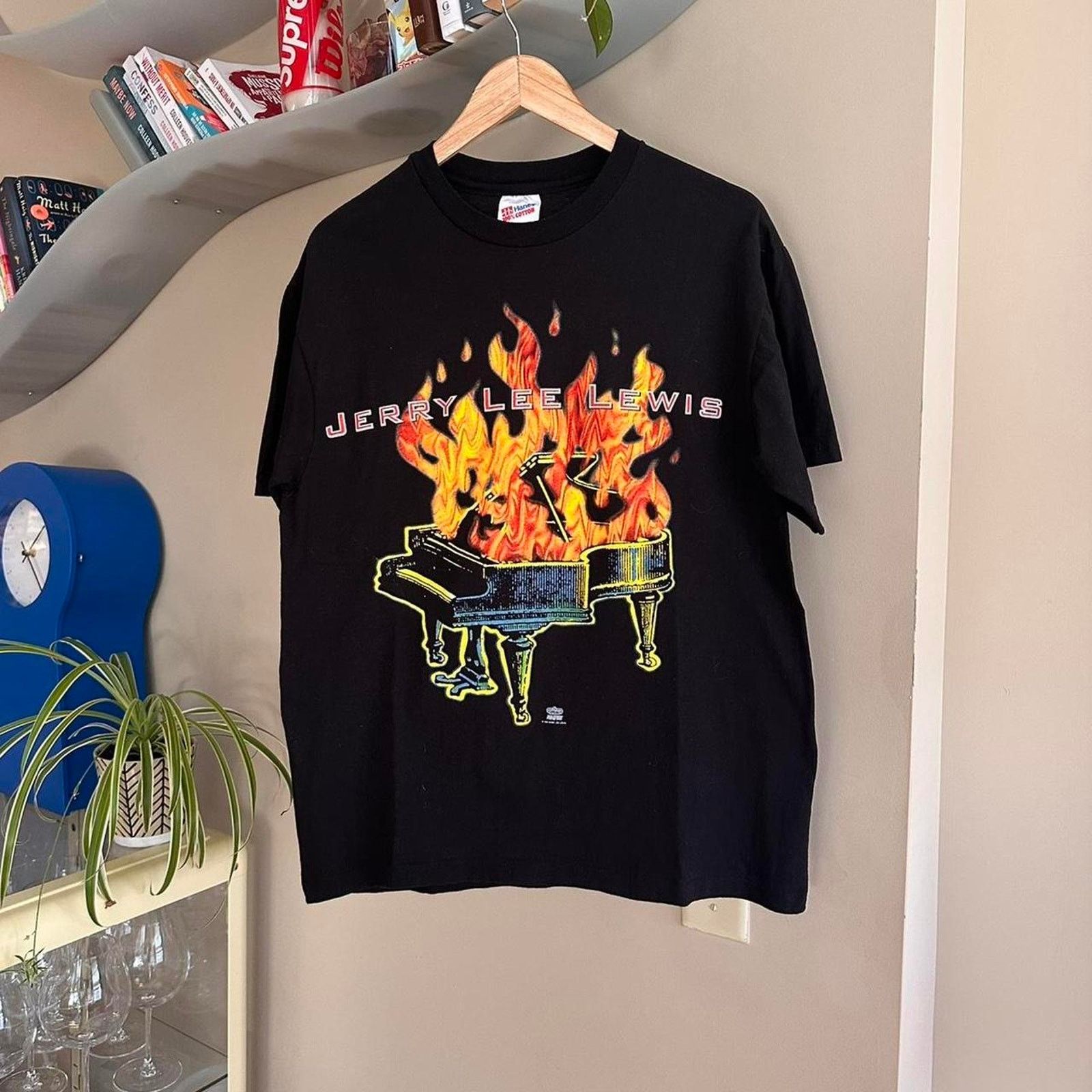 Band Tees × Hanes × Vintage Vintage 1994 Jerry Lee Lewis Shirt Size US L / EU 52-54 / 3 - 1 Thumbnail