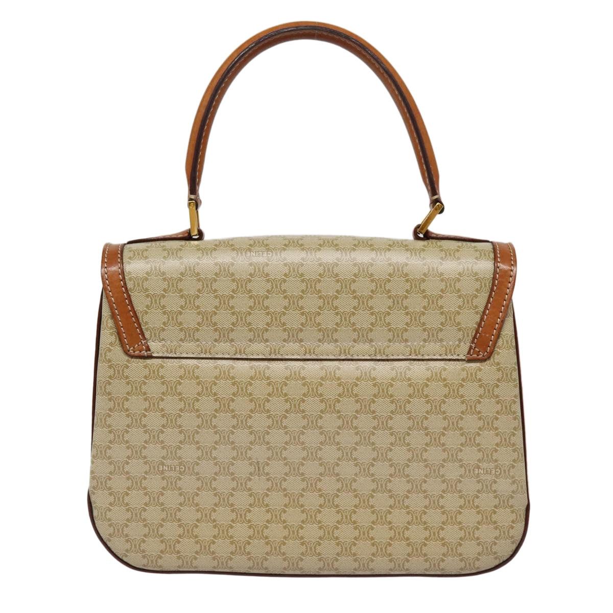 Celine CELINE Macadam Canvas Hand Bag Beige Gold Size ONE SIZE - 2 Thumbnail