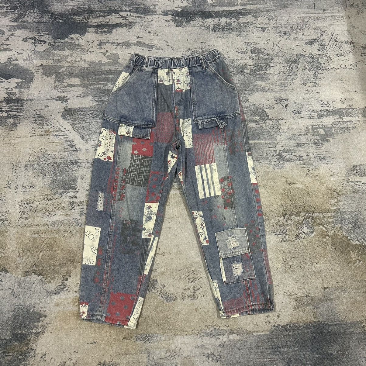 Japanese Brand Vintage Japan Loco Loco Printed Denim Baggy Jeans Size US 30 / EU 46 - 1 Thumbnail