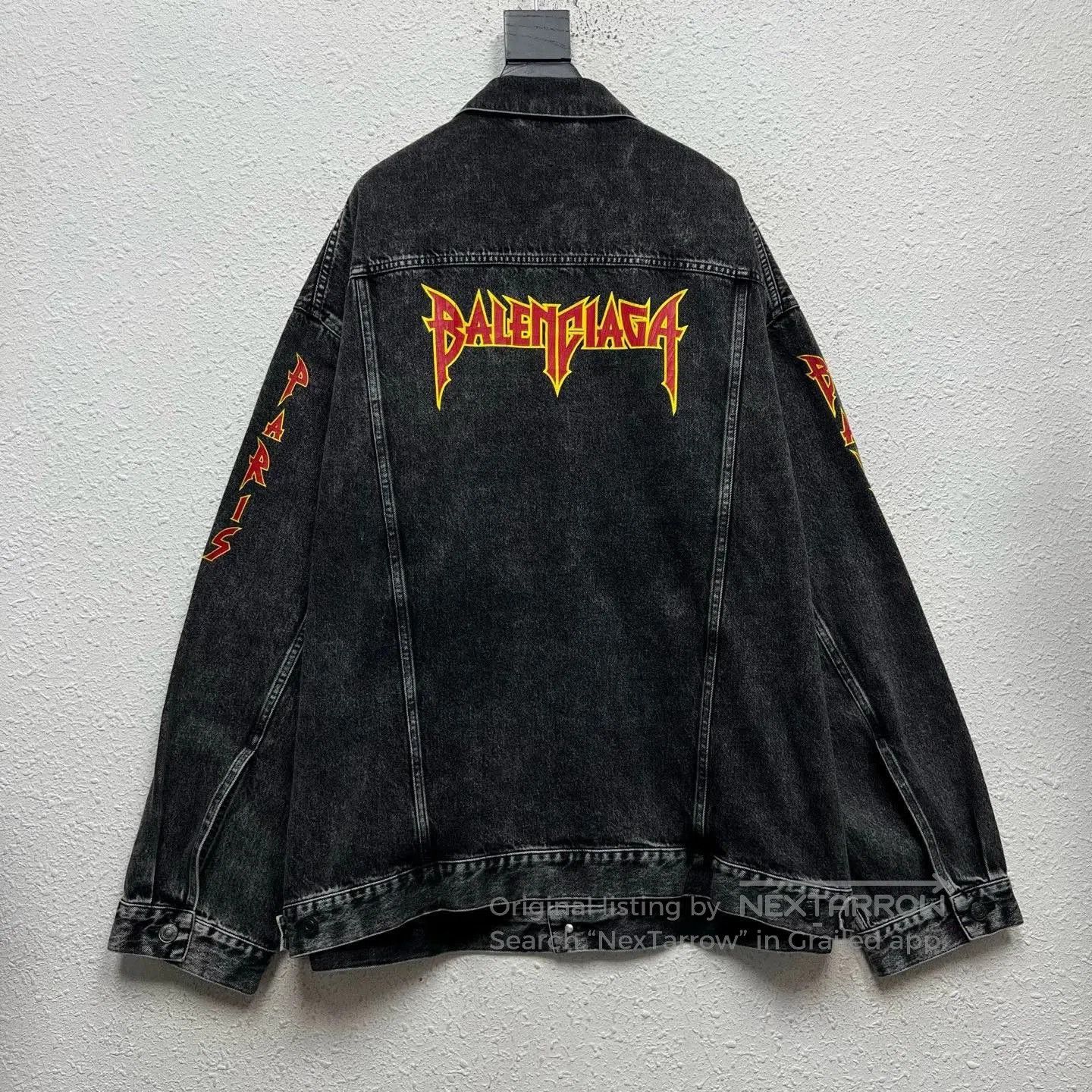 Balenciaga Balenciaga Flame Logo Denim Jacket. Size US XS / EU 42 / 0 - 2 Thumbnail