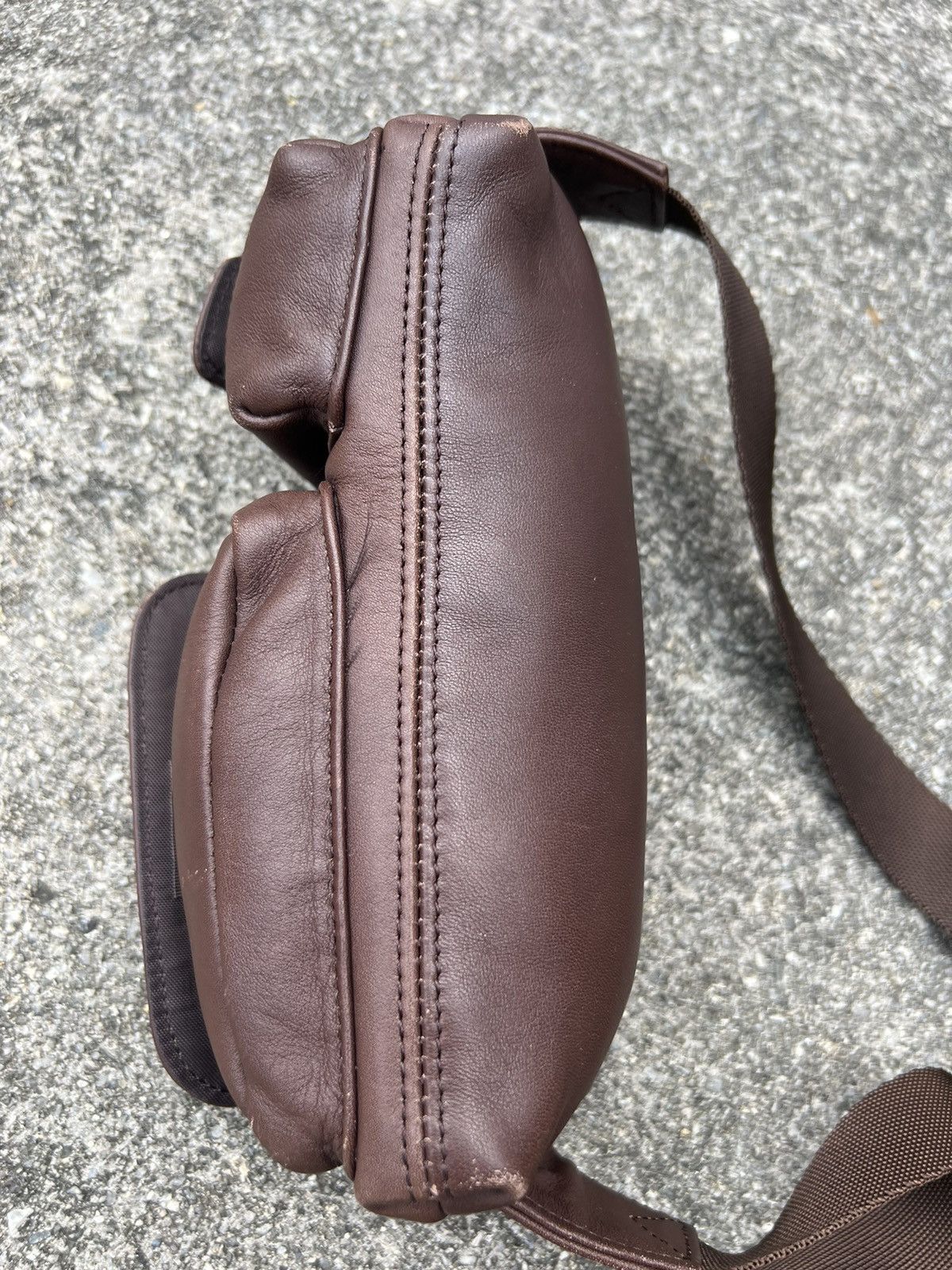 Leather VTG RONSON L.V.ARONSON Patina Brown Leather Mini Pouch Bag Size ONE SIZE - 15 Thumbnail
