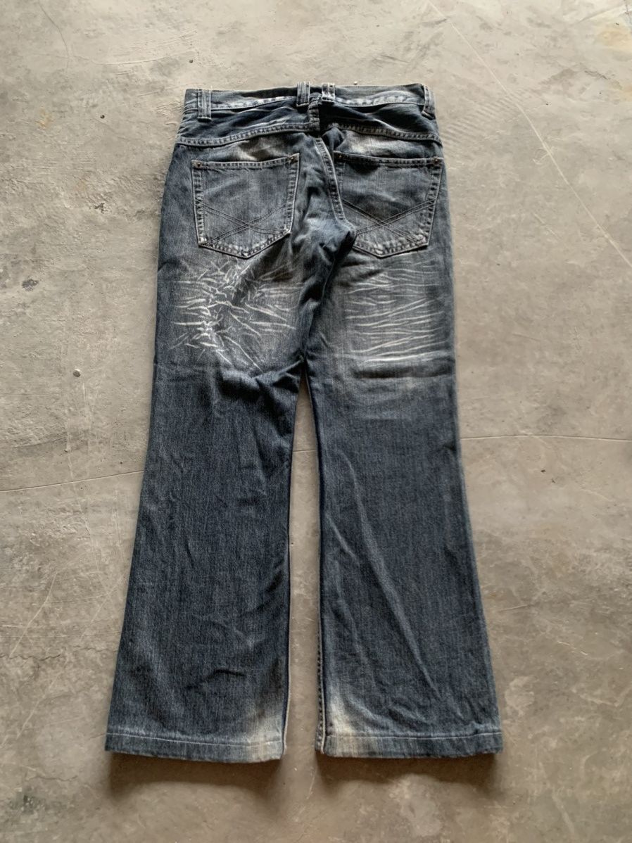 If Six Was Nine flared y2k sorridere sick washed design japanese jeans Size US 30 / EU 46 - 2 Thumbnail