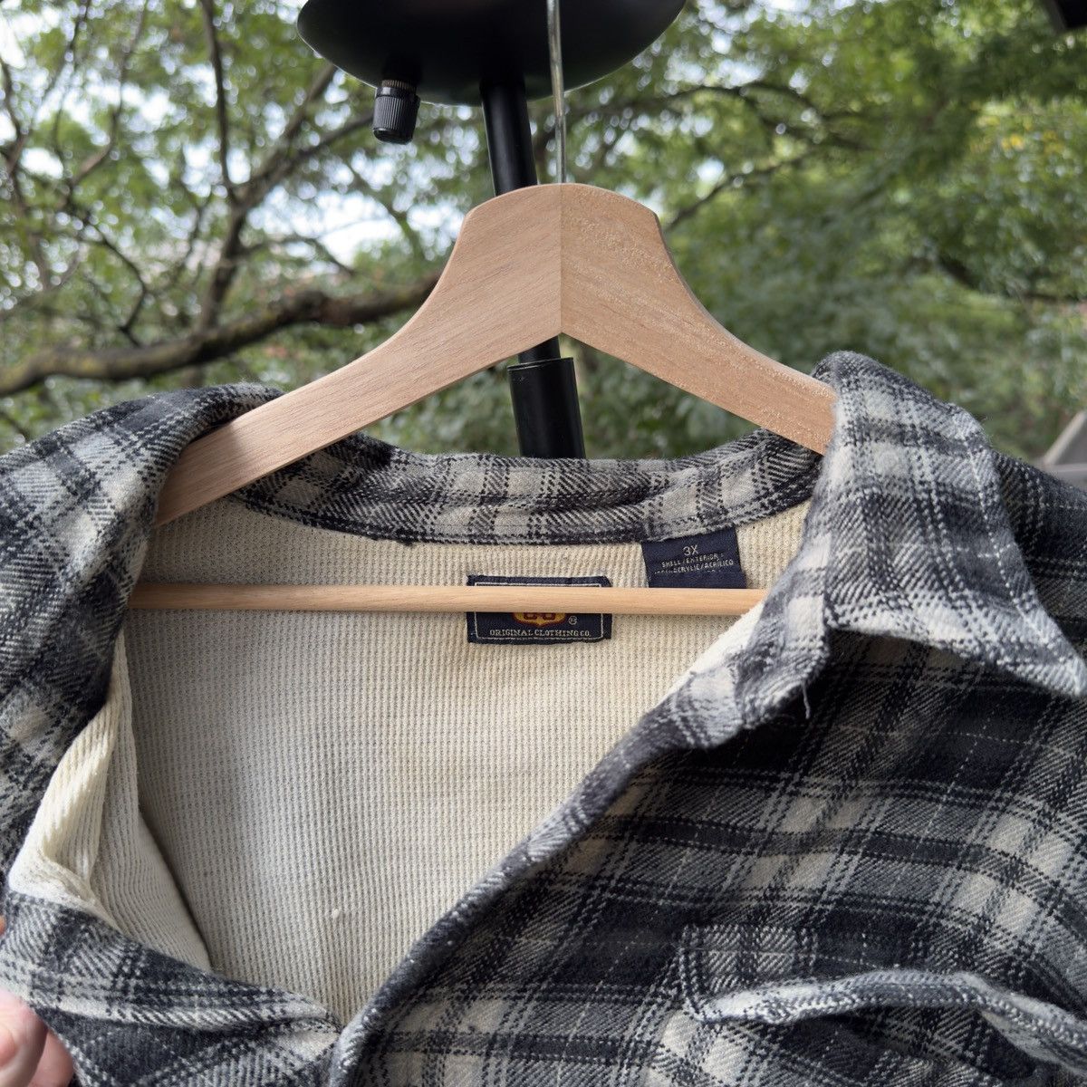 Vintage Thrashed Faded Thermal Flannel Jacket ERD Grunge Chrome Size US XXL / EU 58 / 5 - 9 Thumbnail