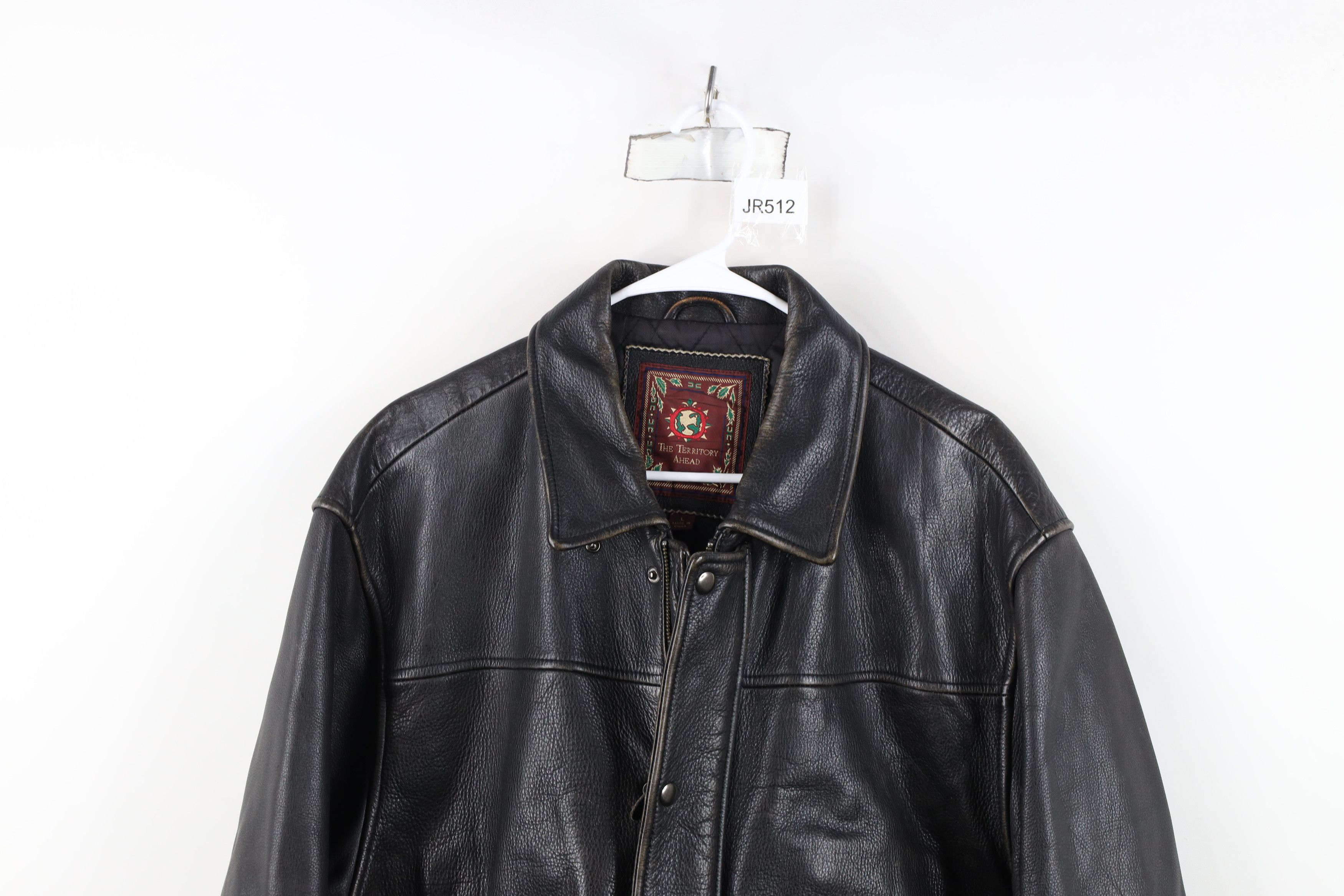 Vintage Vintage 90s Streetwear Heavyweight Leather Jacket Dark Brown Size US L / EU 52-54 / 3 - 2 Thumbnail