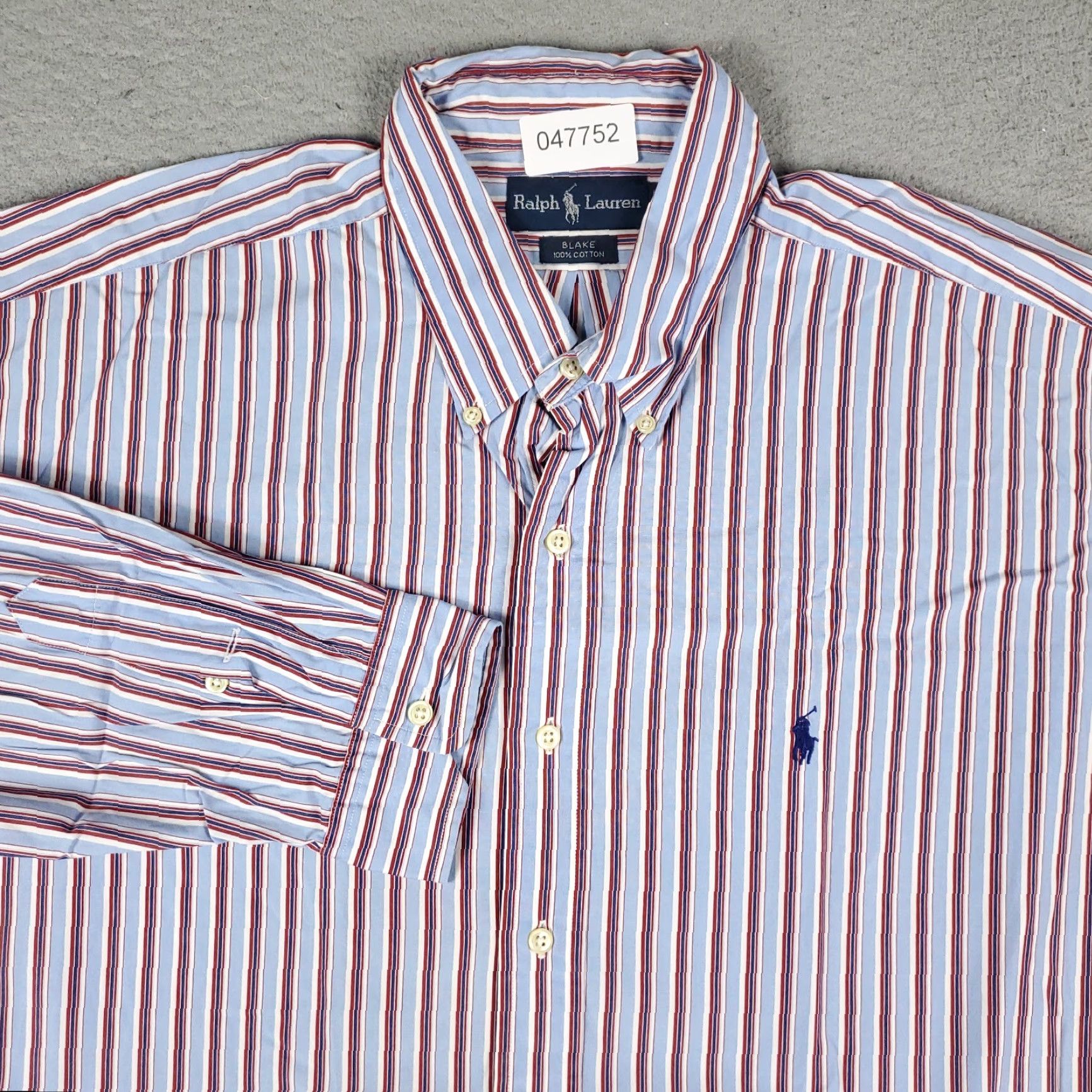 Ralph Lauren Ralph Lauren Shirt Men XL Blue Red Striped Pony Button-Up Collared Long Sleeve Casual Classic American Preppy Mens XL Blue Striped Polo Shirt? Size US XL / EU 56 / 4 - 2 Thumbnail