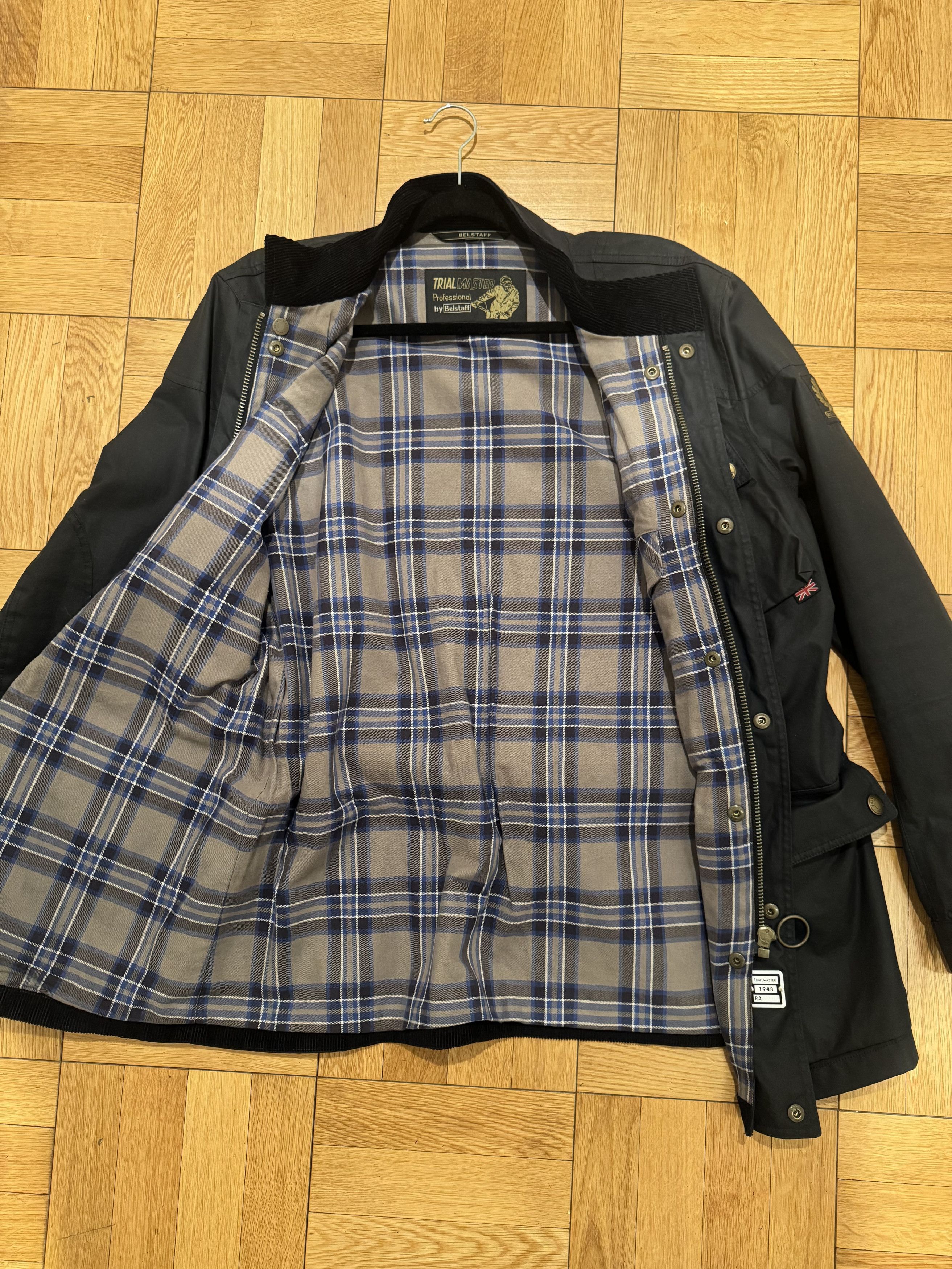 Belstaff Belfast Trialmaster Belted Dark Navy Waxed Jacket Size US M / EU 48-50 / 2 - 2 Thumbnail