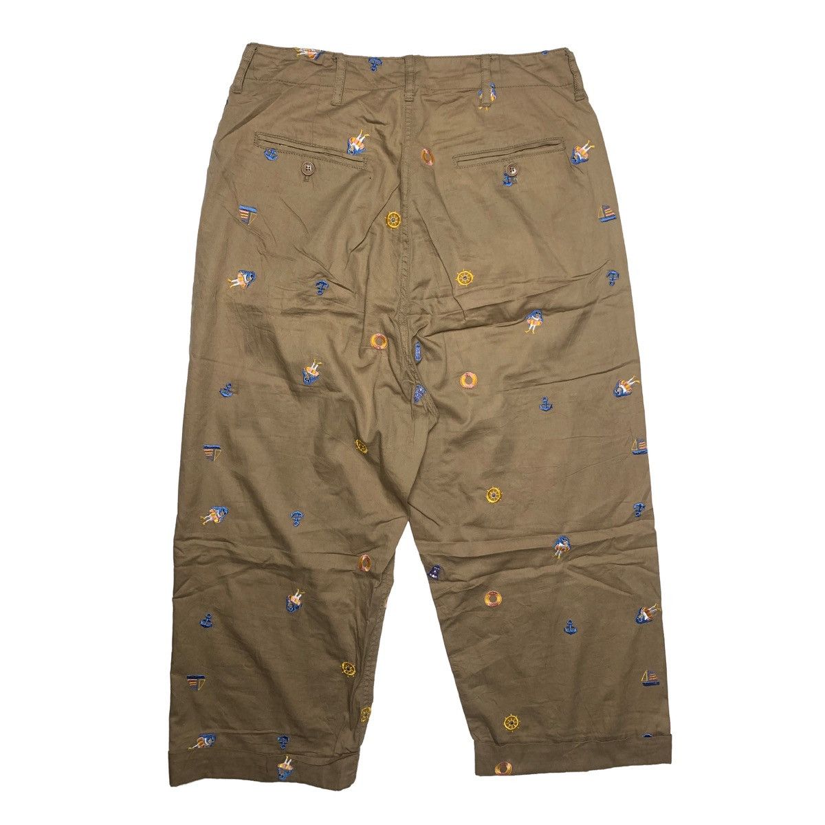 Beams Japan Japanese Brand Embroidered Nautical Shorts Khaki Beach Size US 31 - 7 Thumbnail