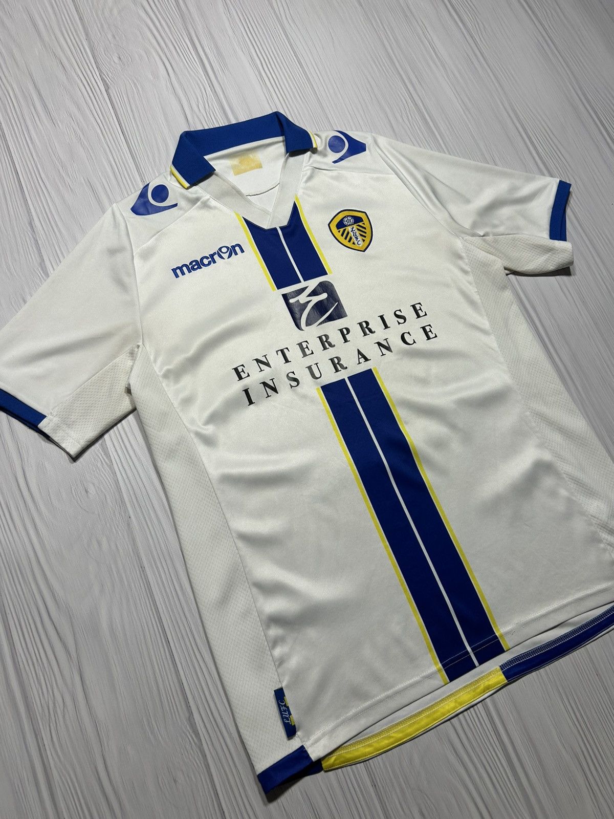 Macron Leeds United 2013 2014 Macron Soccer Jersey Size US L / EU 52-54 / 3 - 3 Thumbnail