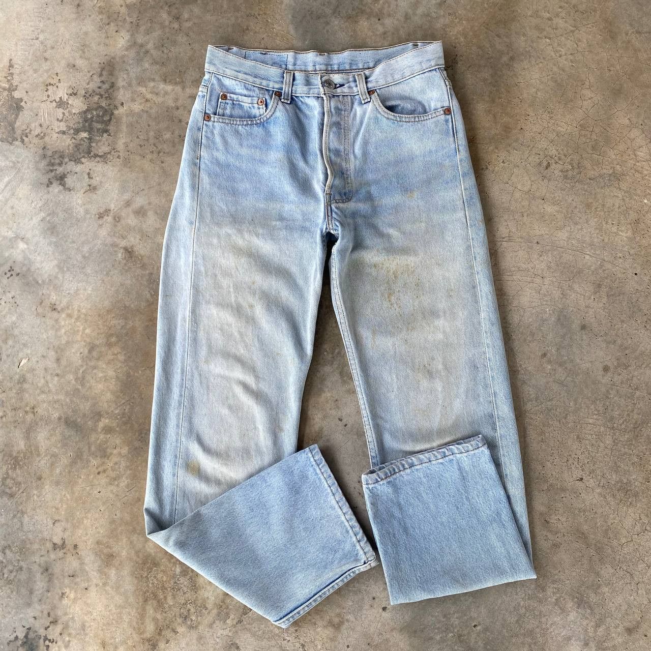 Levi's Vintage Clothing Vintage 90s Levi's 501 Distressed Dirty Wash Faded Grunge Size US 29 - 6 Thumbnail