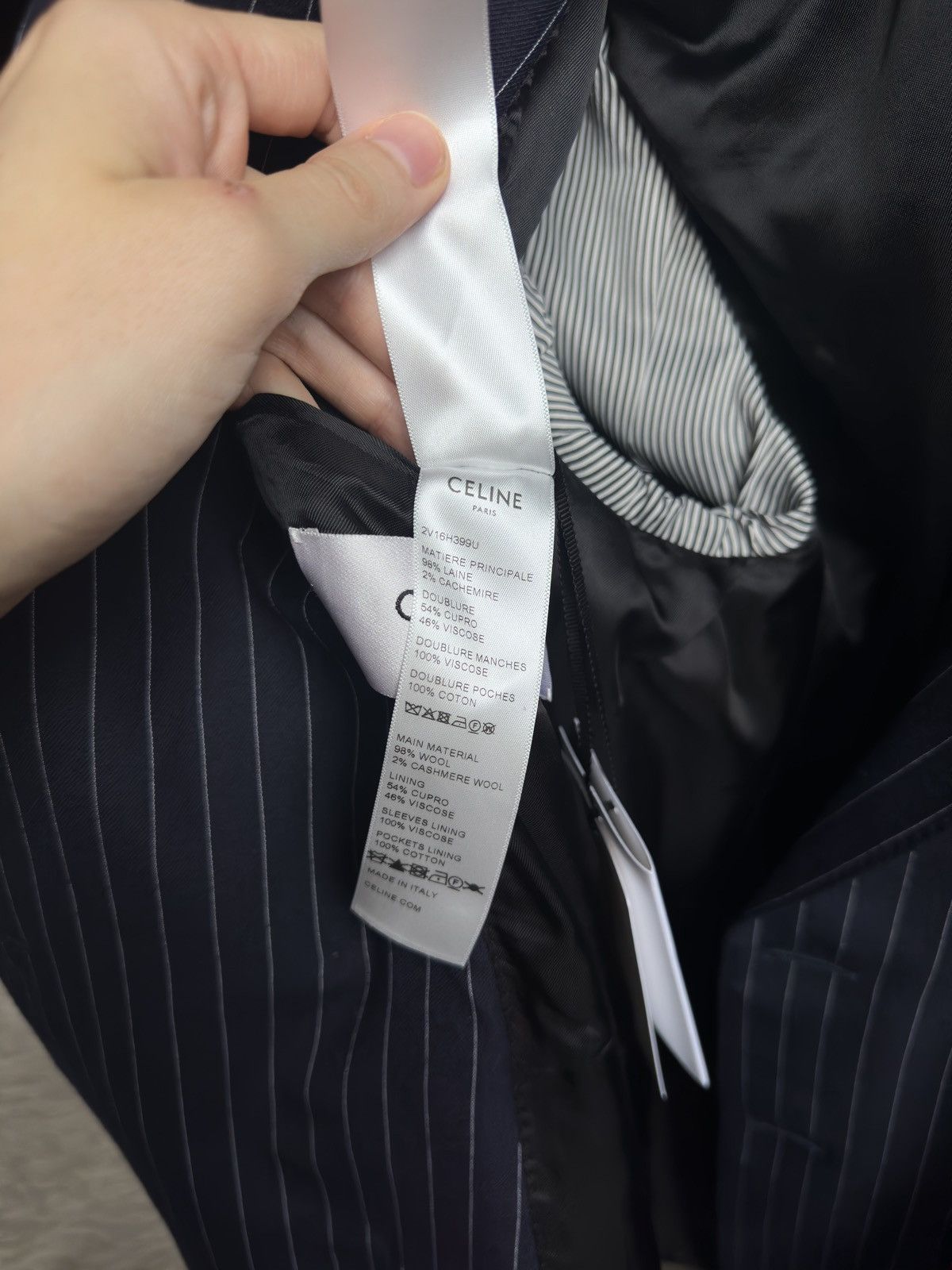 Celine Celine Hedi slimane blazer rayures Size 46L - 6 Thumbnail
