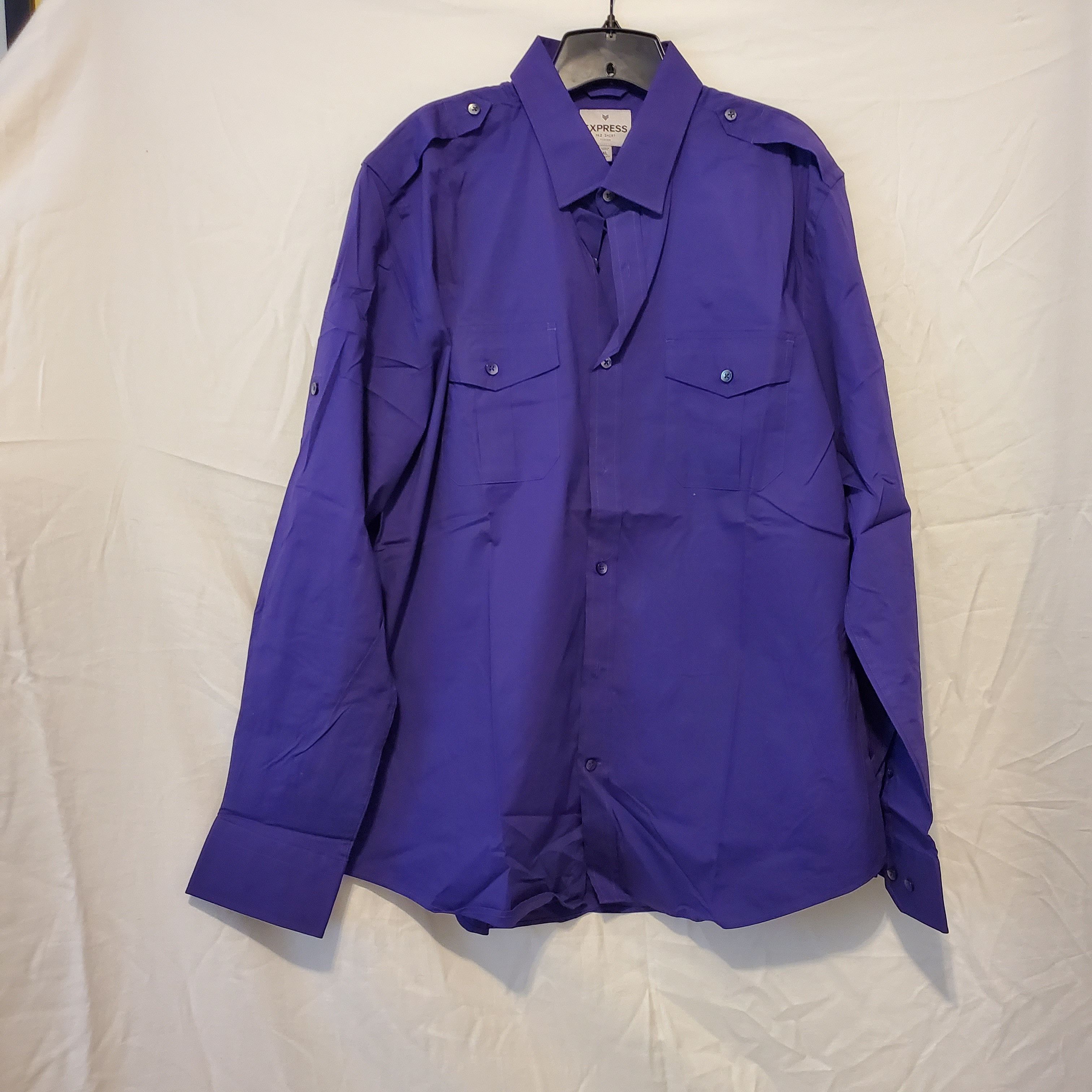 Express Express Men's XL Fitted Button shirt Size US XL / EU 56 / 4 - 1 Thumbnail