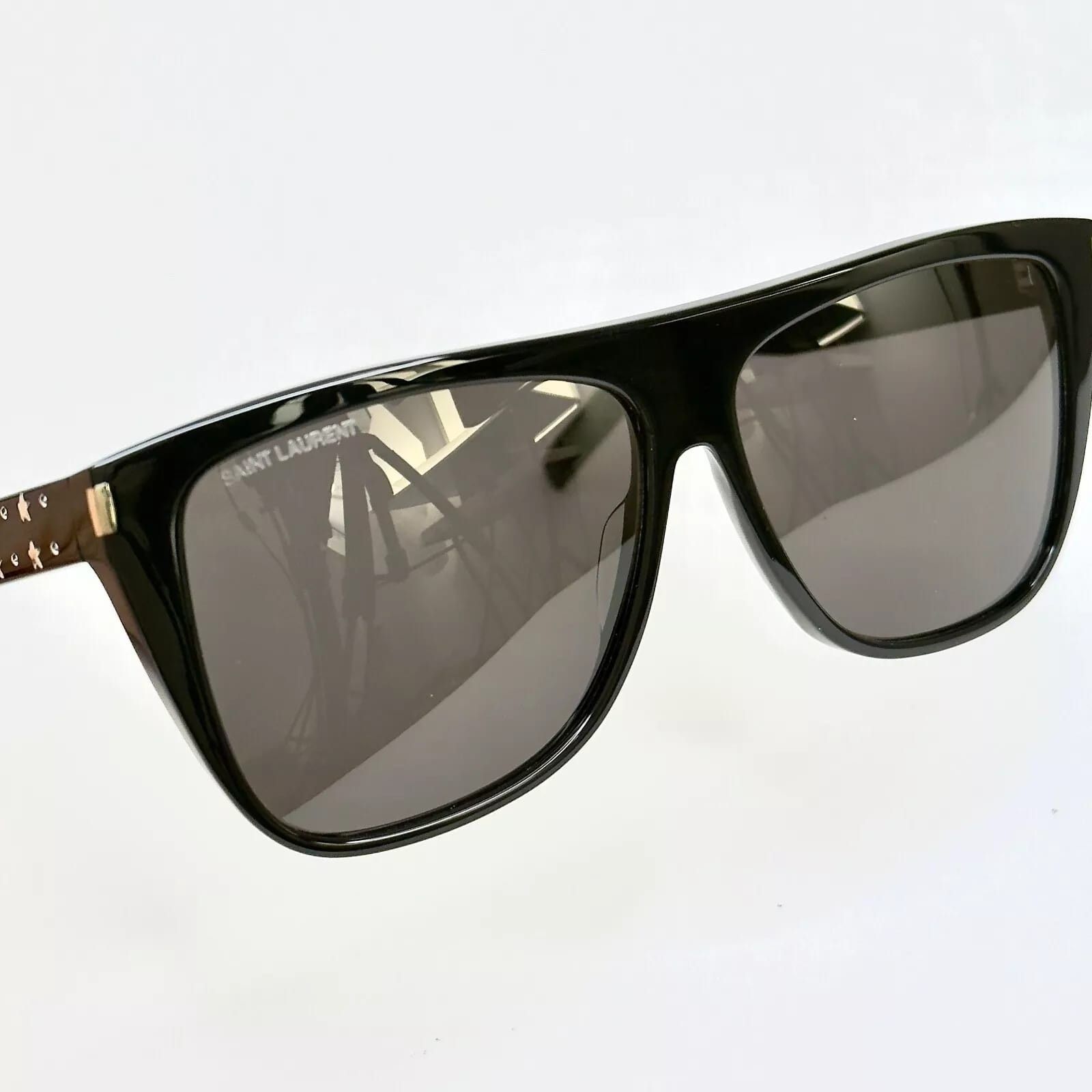 Yves Saint Laurent SAINT LAURENT SL1 23 Black Metal Star Stud Unisex Mask SL 1 Size ONE SIZE - 6 Thumbnail