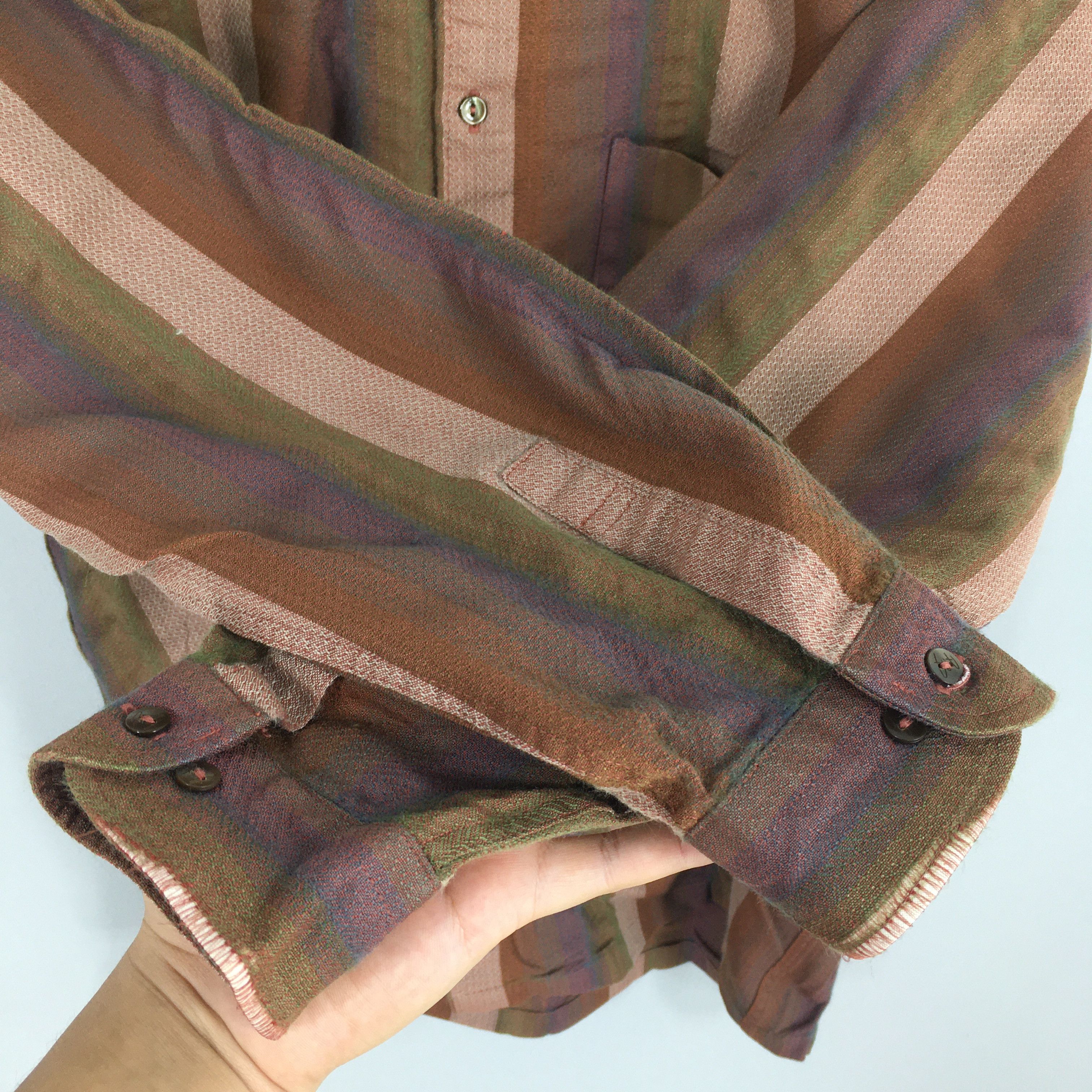 Designer × Pierre Balmain Pierre Balmain Paris Stripes Wool Flannel Shirt Large Size US L / EU 52-54 / 3 - 6 Thumbnail