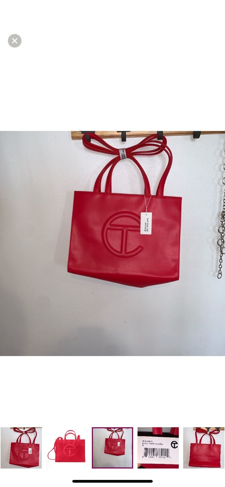 Telfar TELFAR MED TOTE RED BAG NWT Size ONE SIZE - 2 Thumbnail