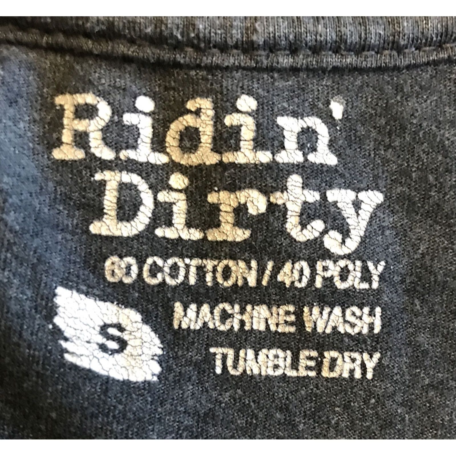 Vintage Ridin' Dirty T-Shirt Men Gray S Cowboy Dirt Bike B231 T-Shirt Short Sleeve Crew Neck Regular Fit Vintage No Size US S / EU 44-46 / 1 - 3 Thumbnail