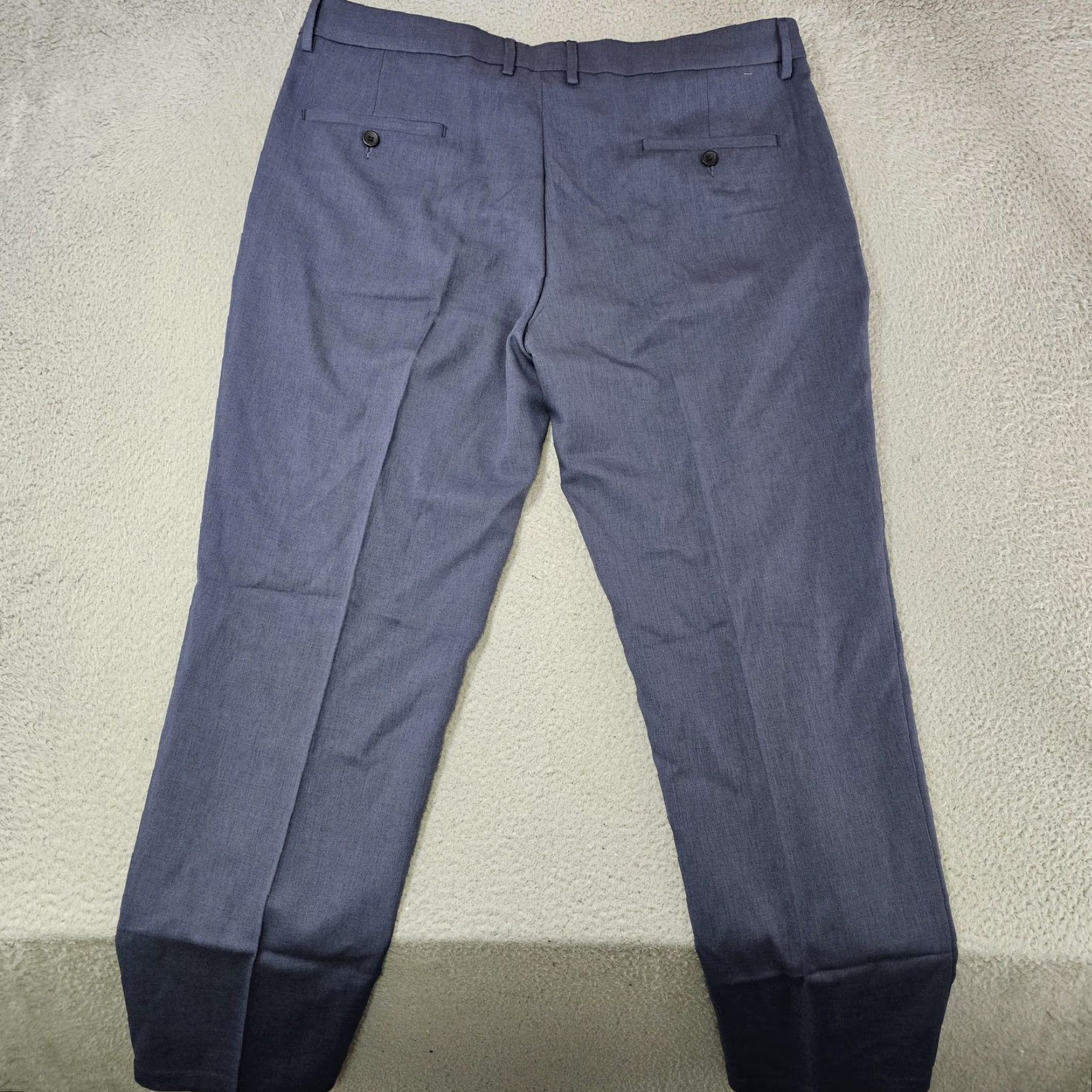 Haggar Haggar Dress Pants Men 38x30 Blue Regular Straight Front Flat Front Poly Blend Super Flex Waistband REPREVE Business Workwear Mens Pants Blue Size US 38 / EU 54 - 6 Thumbnail