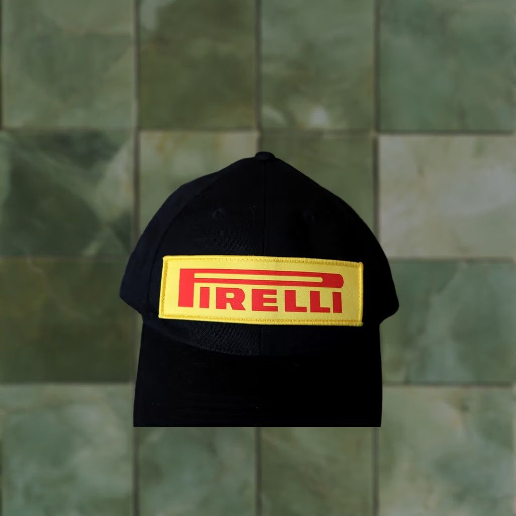 Vintage Pirelli Racing Embroidered Adjustable Cap Hat Black One Size Adjustable Men Baseball Cap Hat Size ONE SIZE - 1 Thumbnail