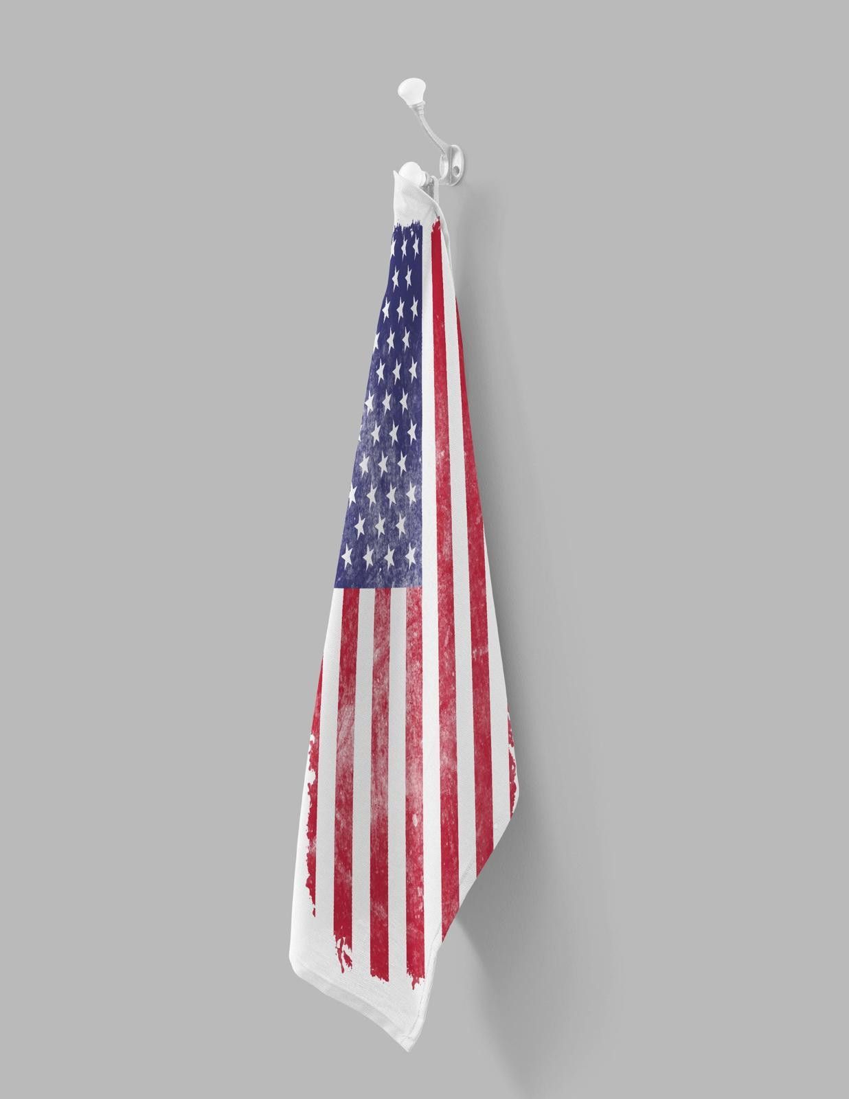 Designer Patriotic Golf Towels American Flag Design 4th of July Gift Size ONE SIZE - 4 Thumbnail
