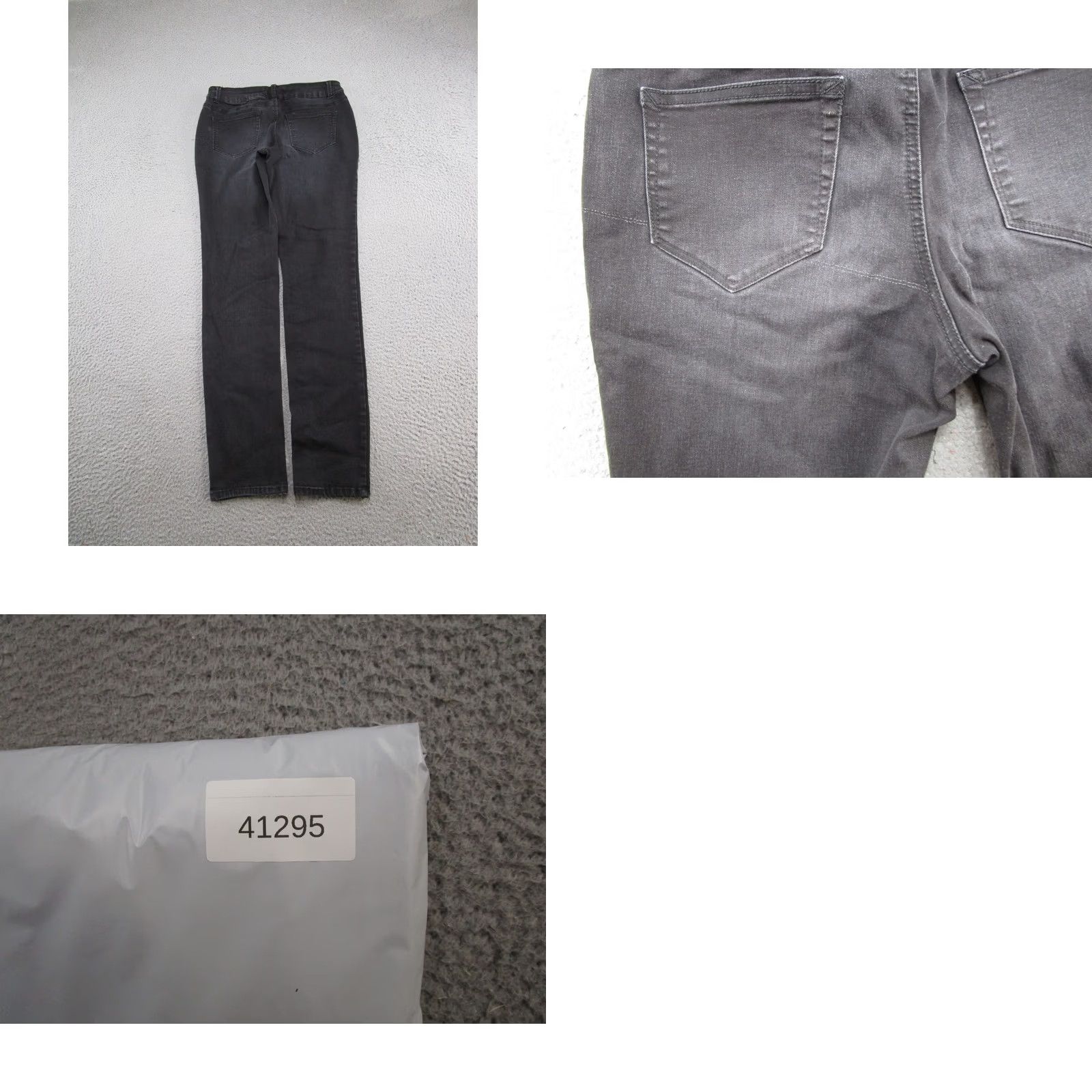 Vintage Maurices Black Denim Skinny Jeans Womens Size M Reg Stretch Mid Rise 5-Pocket Design Denim Shirt? Size 32" / US 10 / IT 46 - 9 Thumbnail
