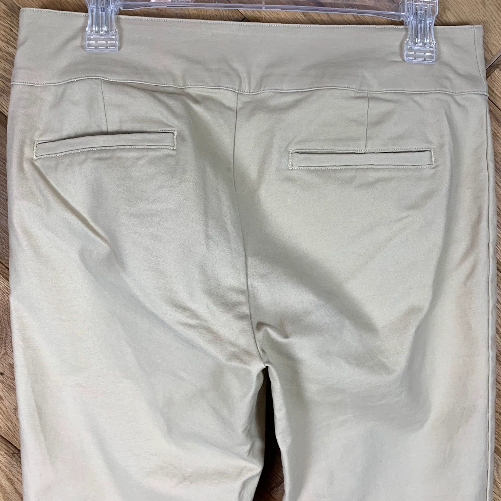 Vintage American Living Womens Pants Khakis Casual Beige Sizes 8 Petite Pants Front Pockets Back Pockets Flat Front Straight Leg Womens Size 30" / US 8 / IT 44 - 6 Thumbnail